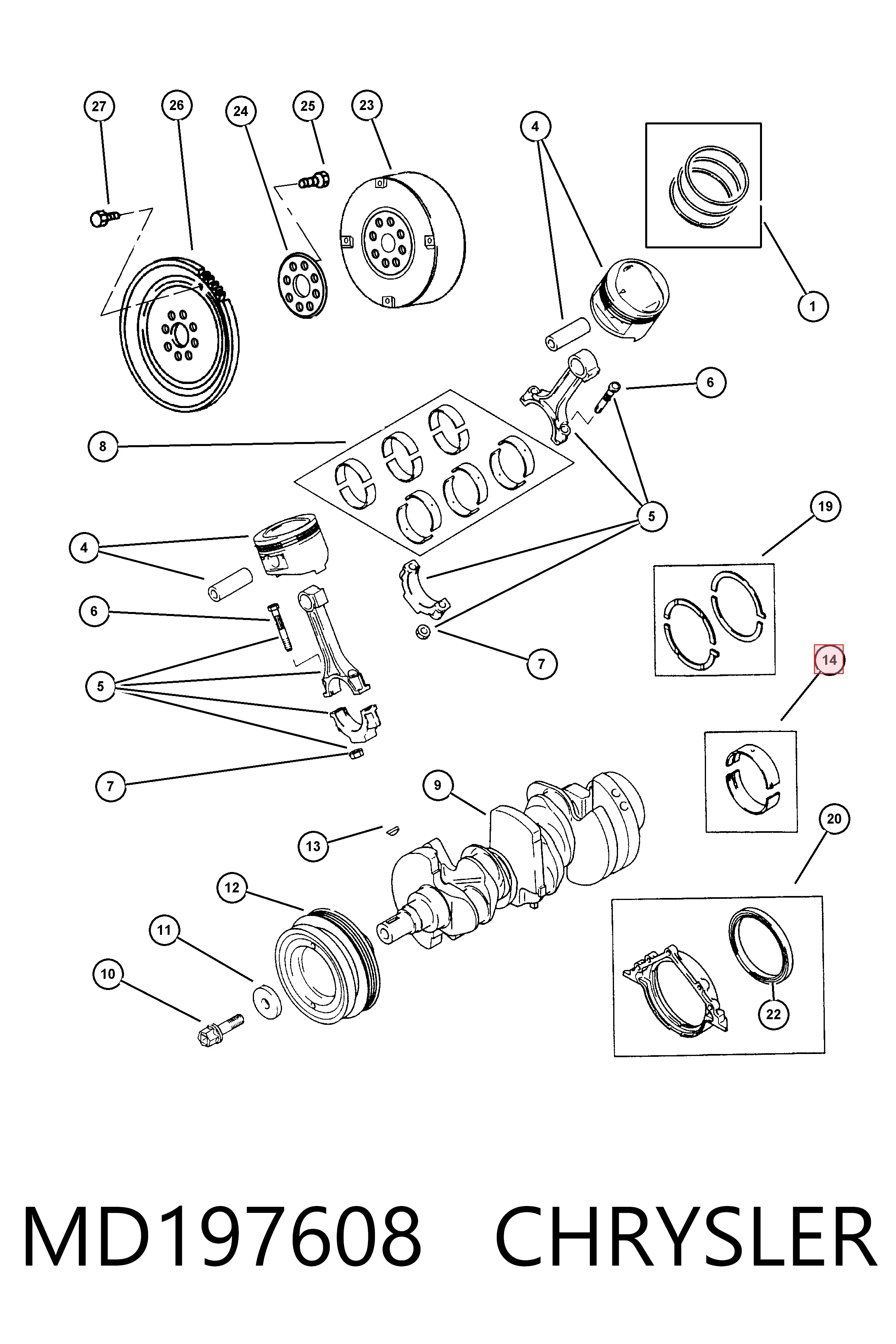 Коренные вкладыши коленвала комплект (STD) Fiat/Alfa/Lancia K1052A360