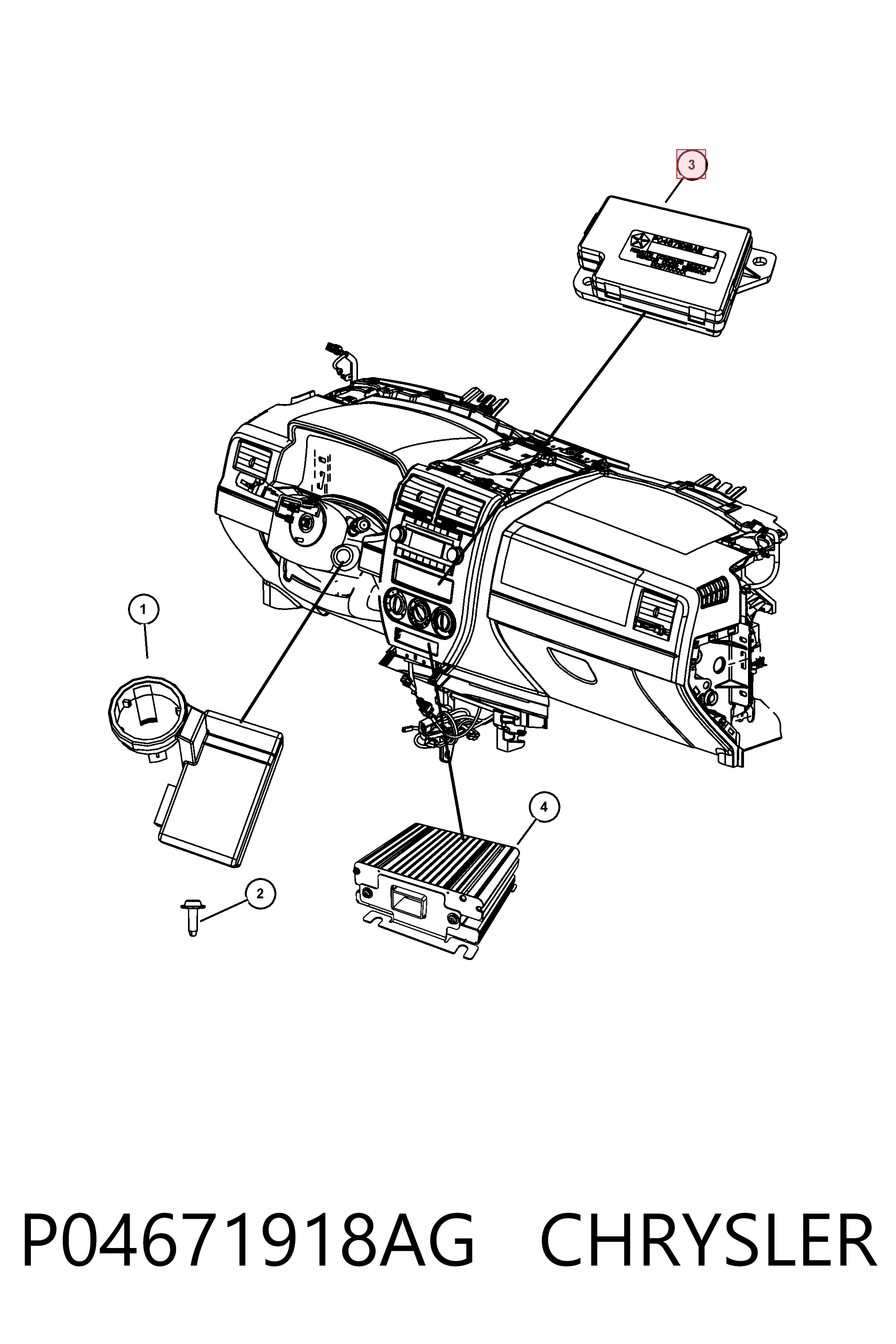 Блок управления навигацией Fiat/Alfa/Lancia K04671918AH