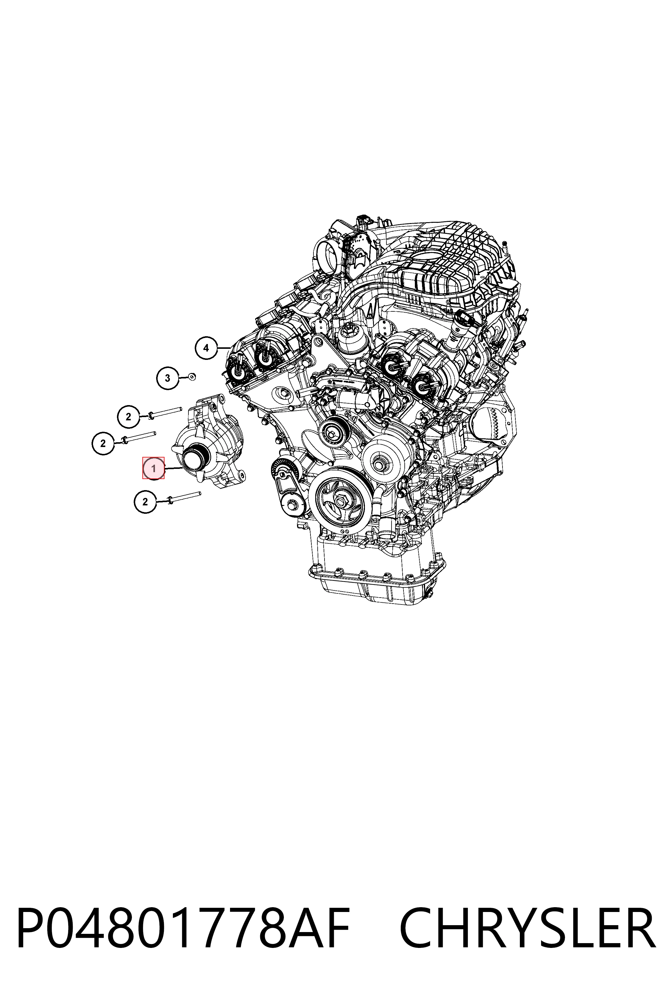 P04801778AF Chrysler Генератор автомобильный