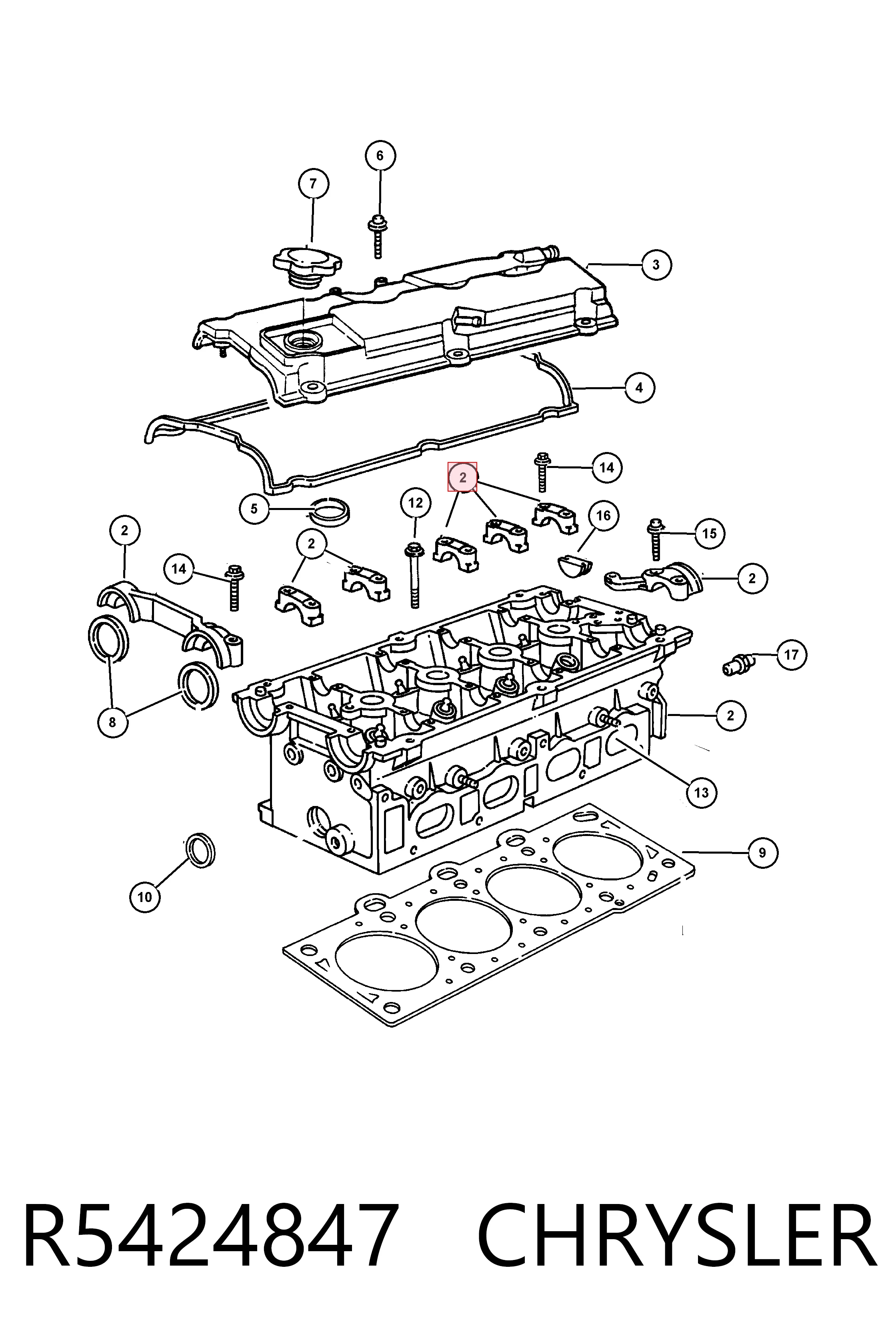 K05170051AA Fiat/Alfa/Lancia Головка блока цилиндров