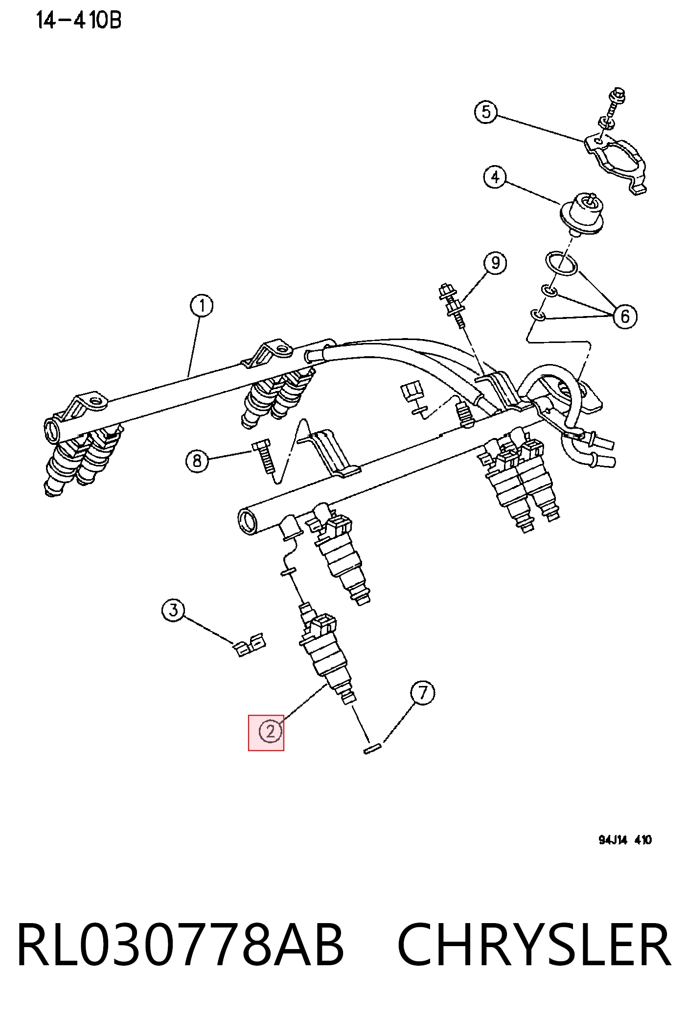 RL030778AB Chrysler Топливные форсунки