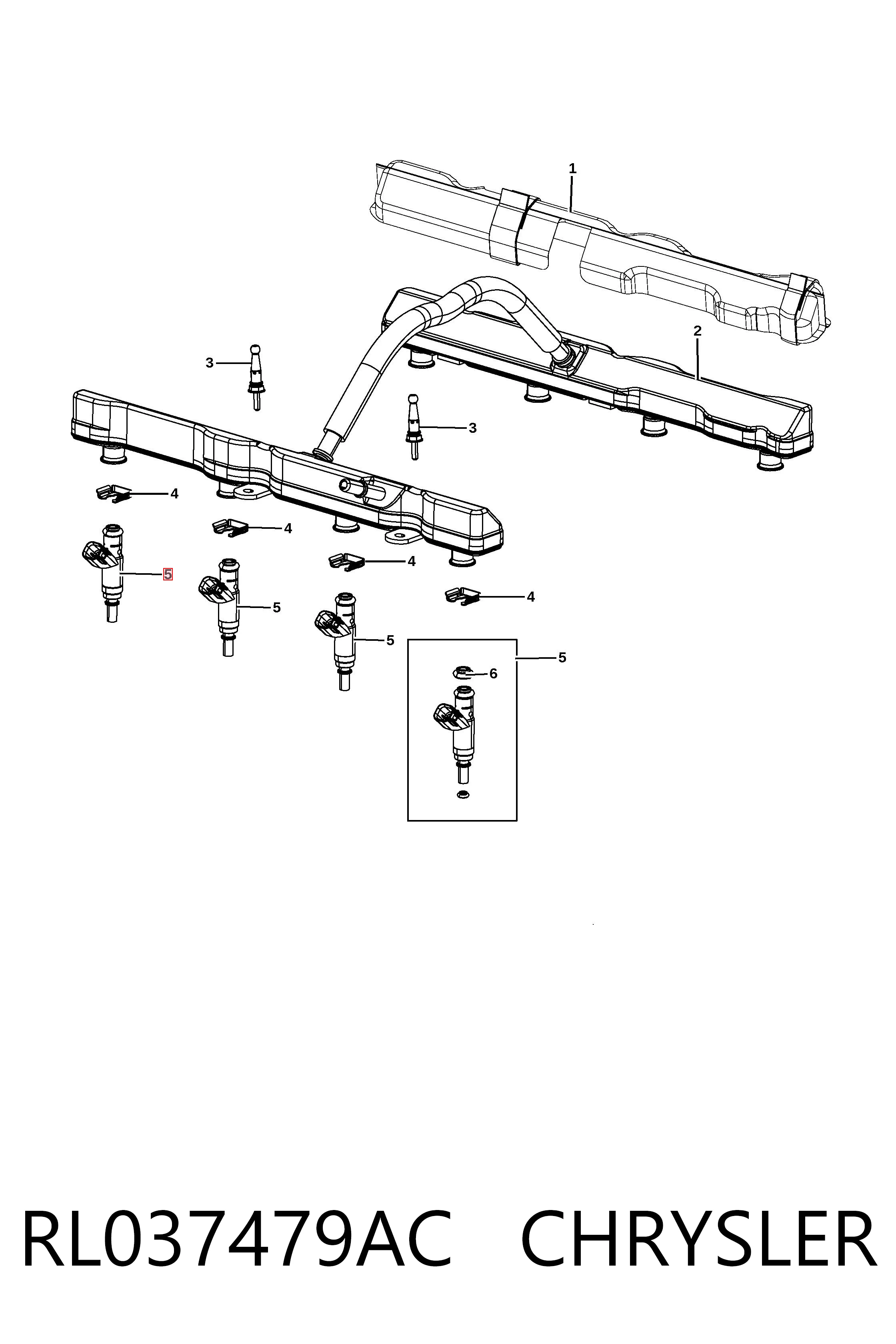 RL037479AC Chrysler Топливные форсунки