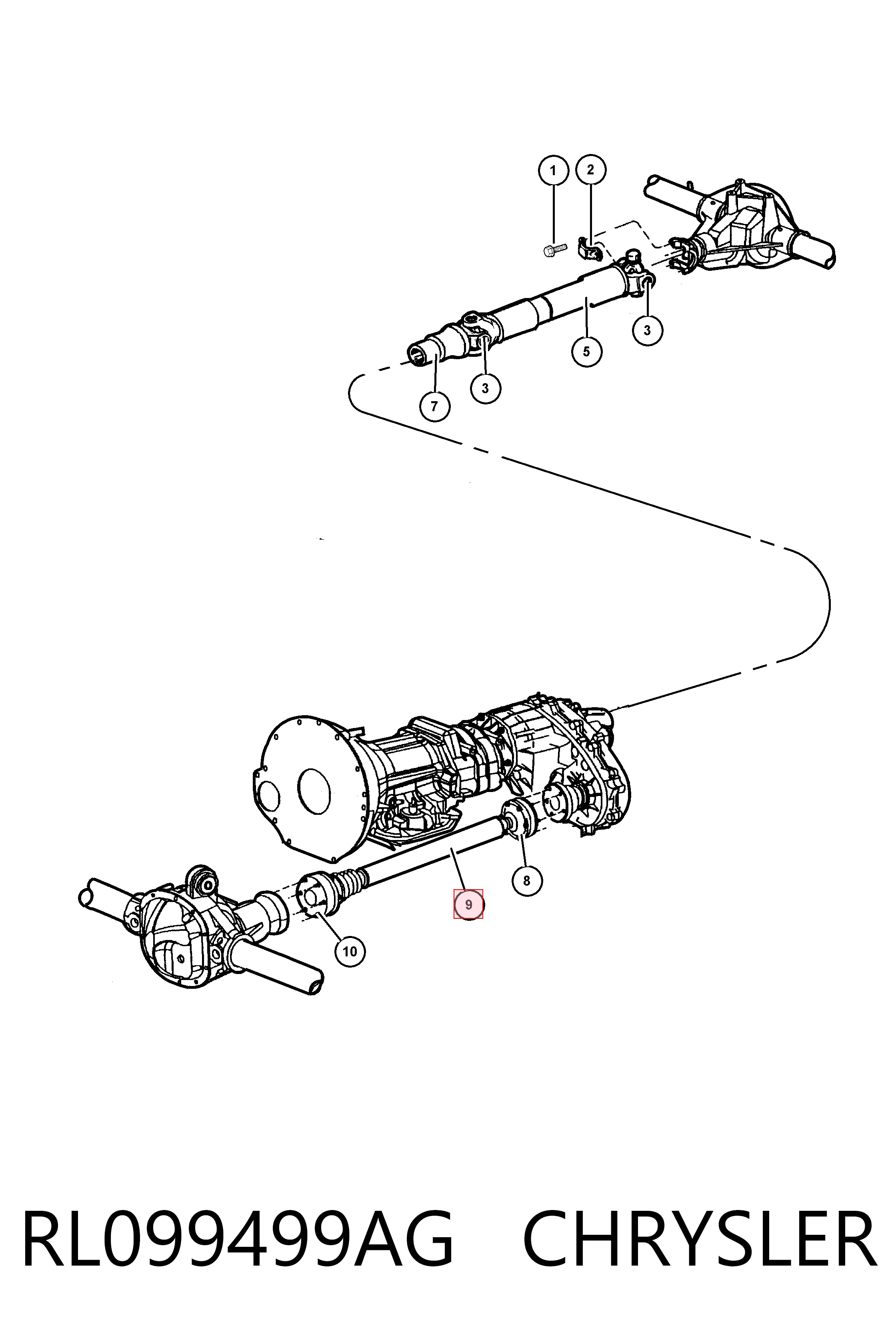 BB3044 Posterparts Передний карданный вал