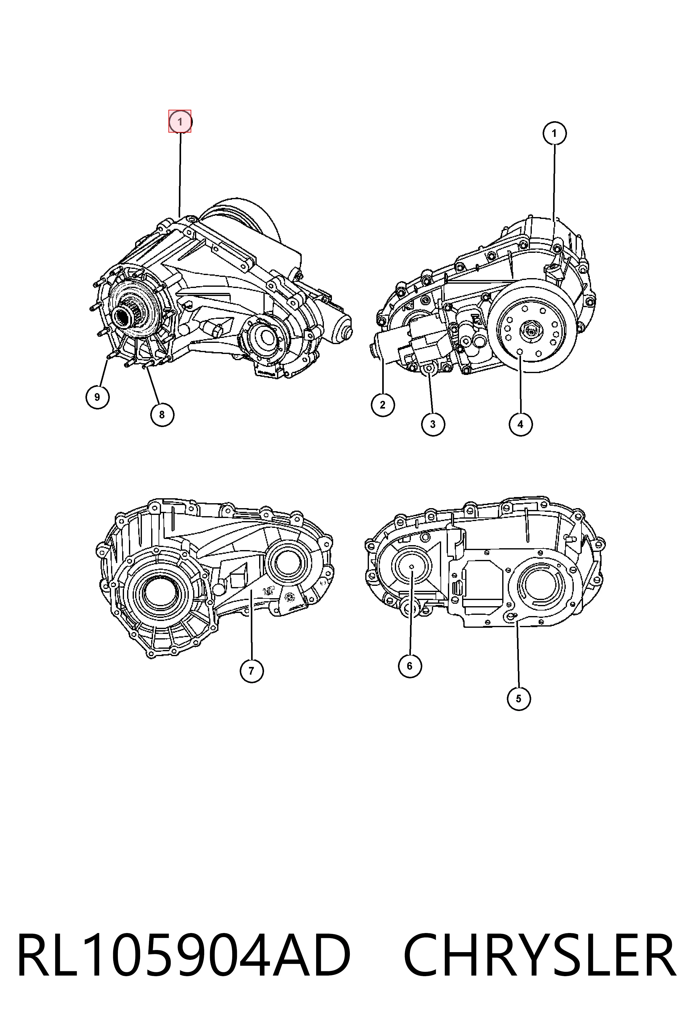 Коробка раздаточная в сборе Fiat/Alfa/Lancia K52105904AB цена, от 402.09 USD