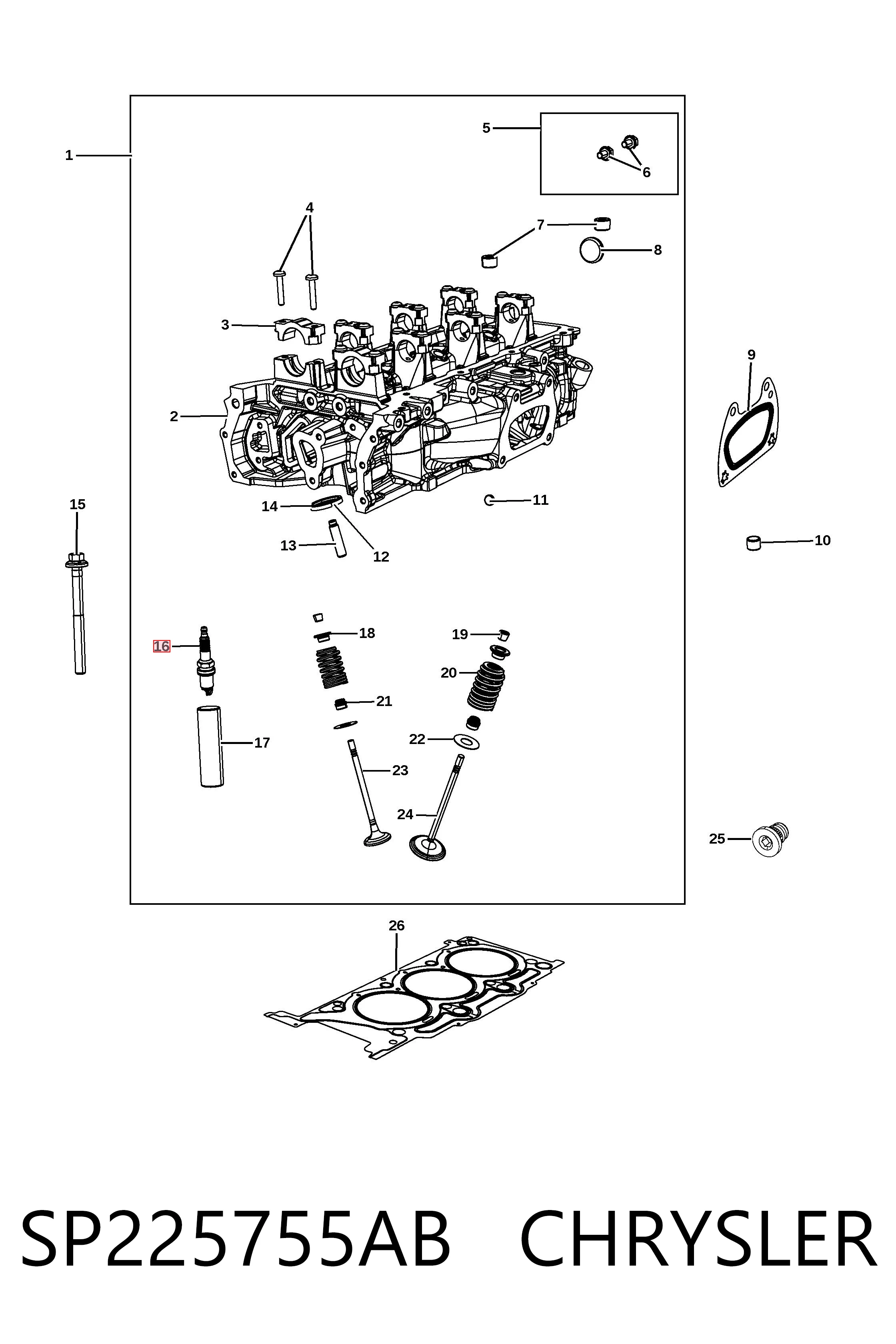 SP225755AB Chrysler Свечи зажигания