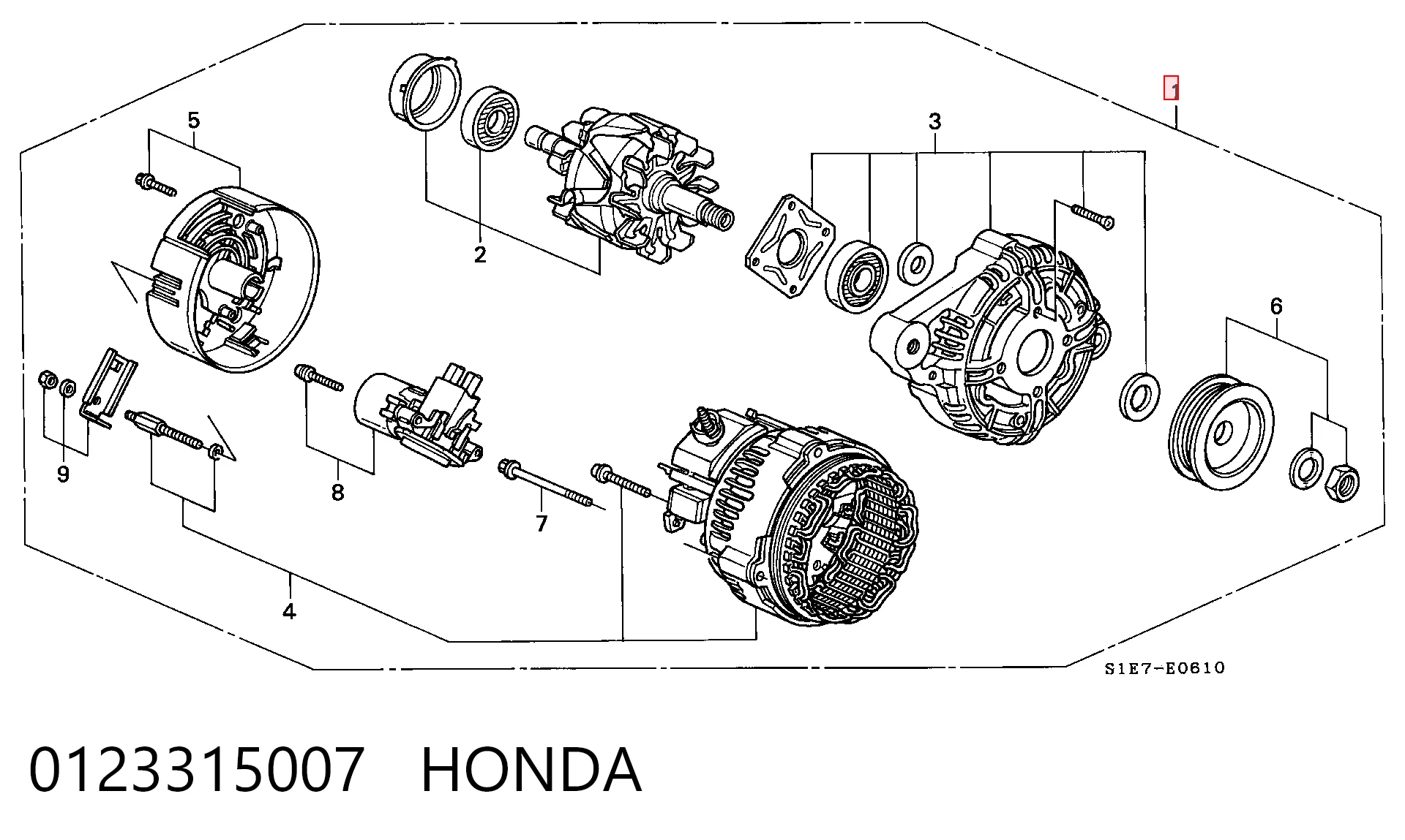 Генератор автомобиля Jurid/Bendix JA1405IR