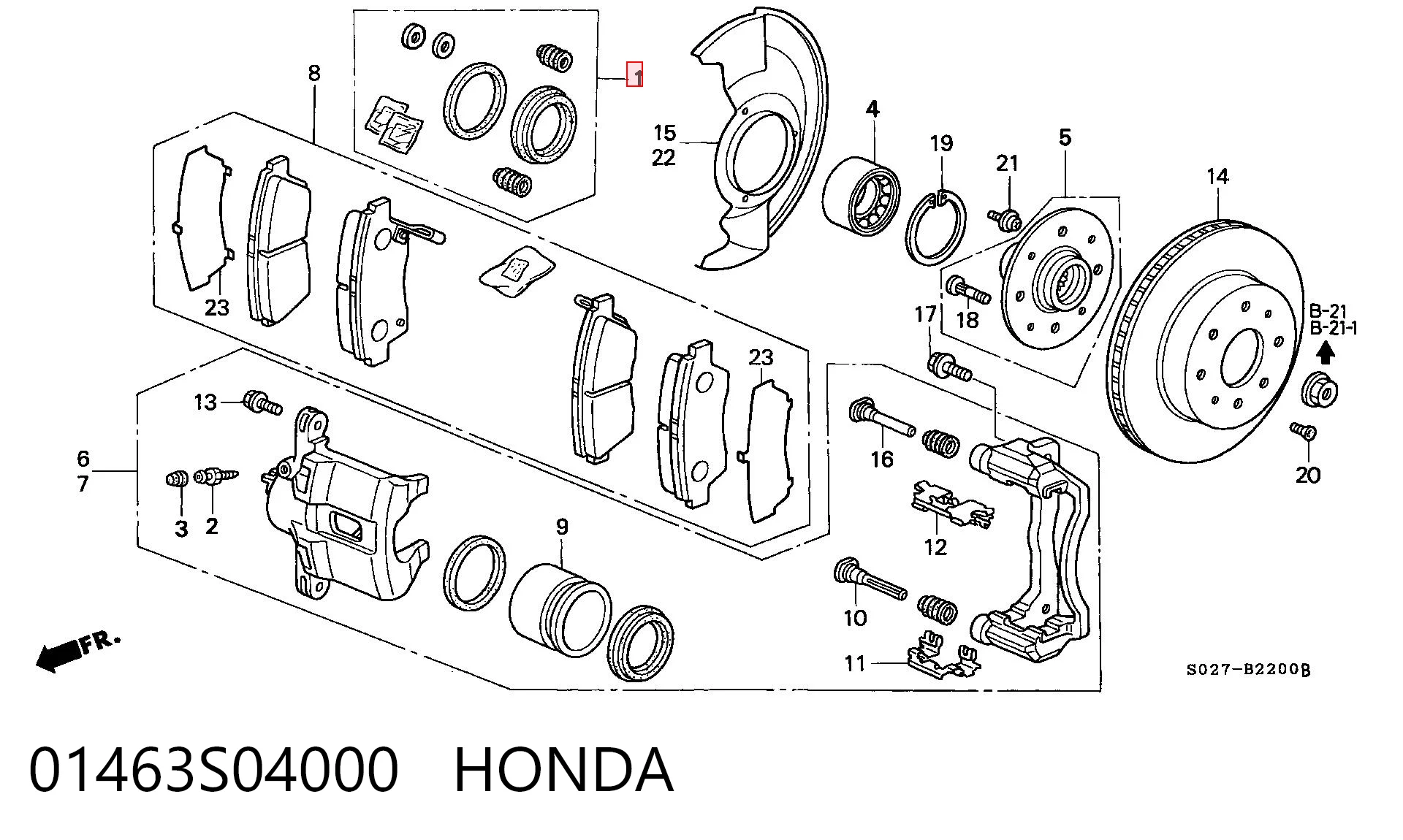  Ремкомплект переднего суппорта Honda Jazz 
