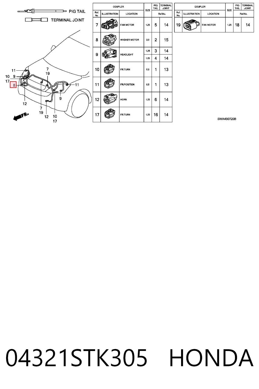 04321STK305 Honda 