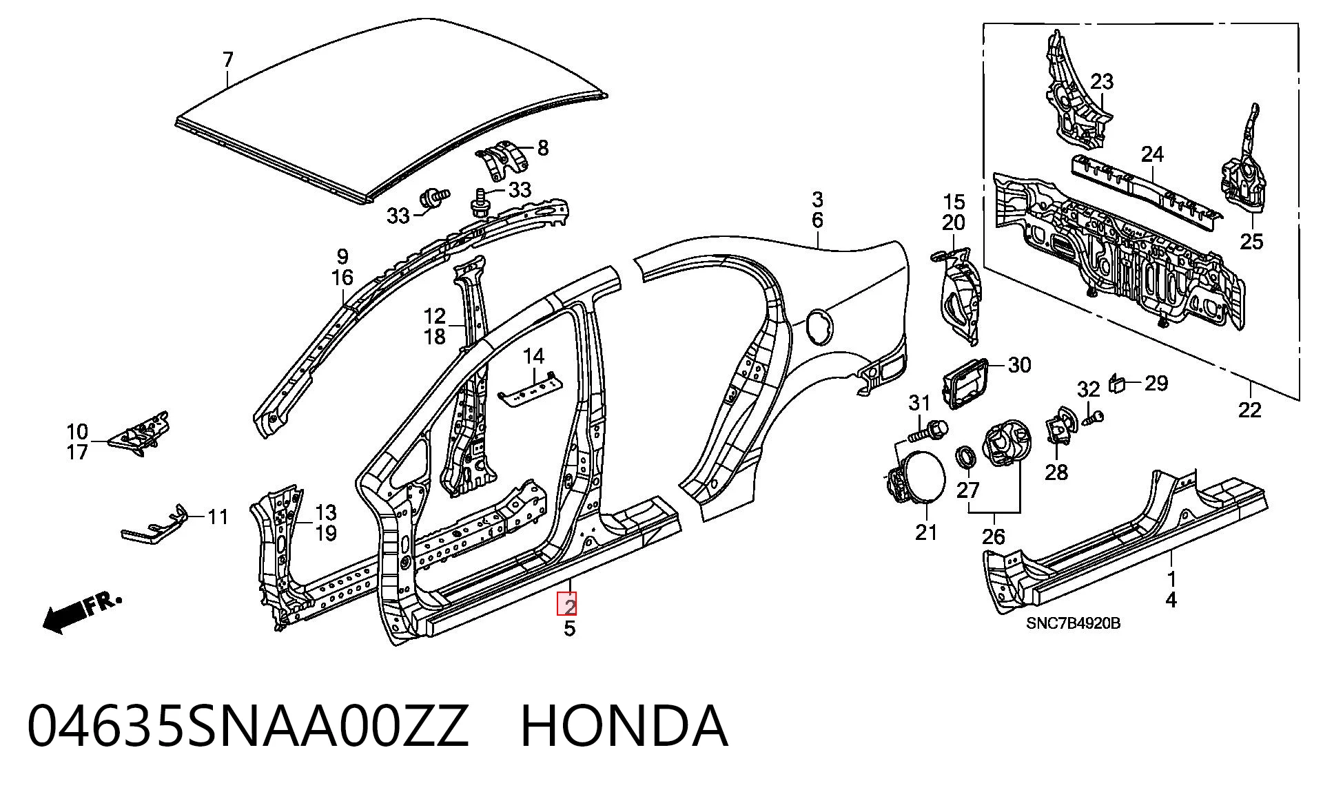 04635SNAA00ZZ Honda 