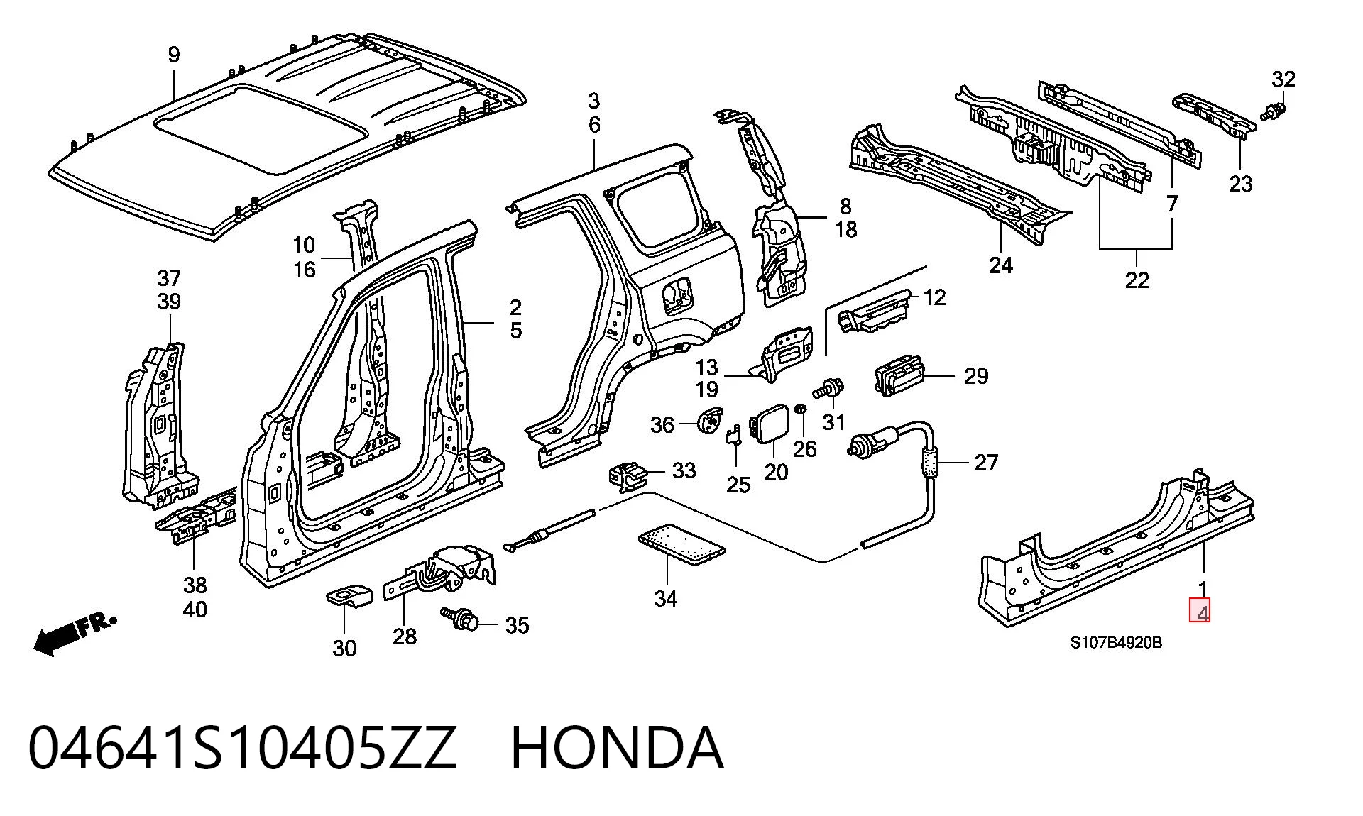 04641S10405ZZ Honda 