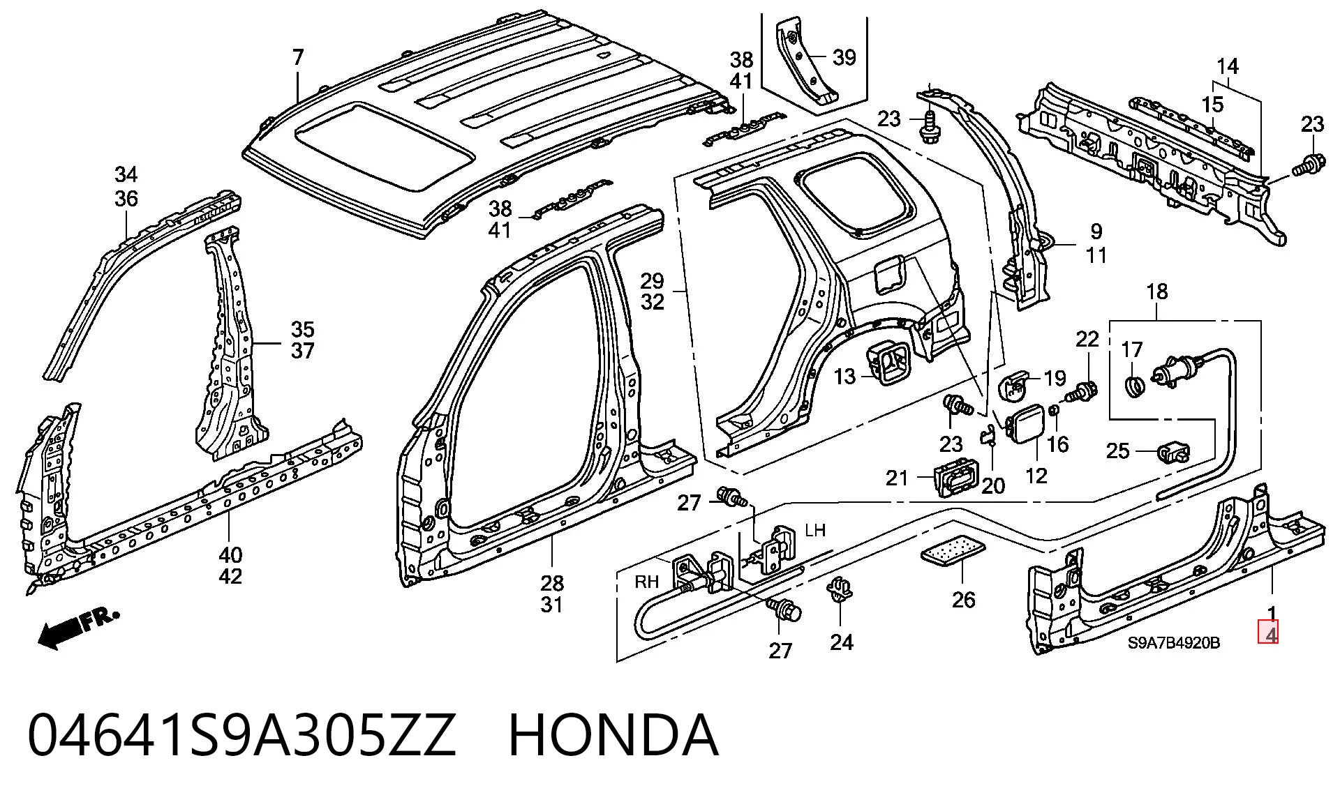 04641S9A305ZZ Honda 