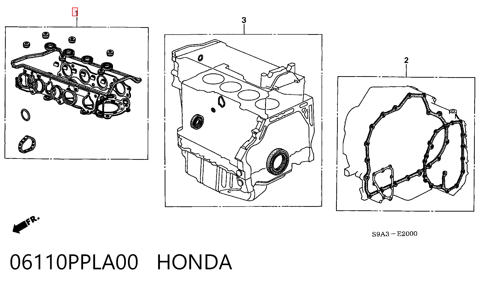 Верхний комплект прокладок двигателя NIPPON MOTORS FS2373S цена, от 175.45 USD