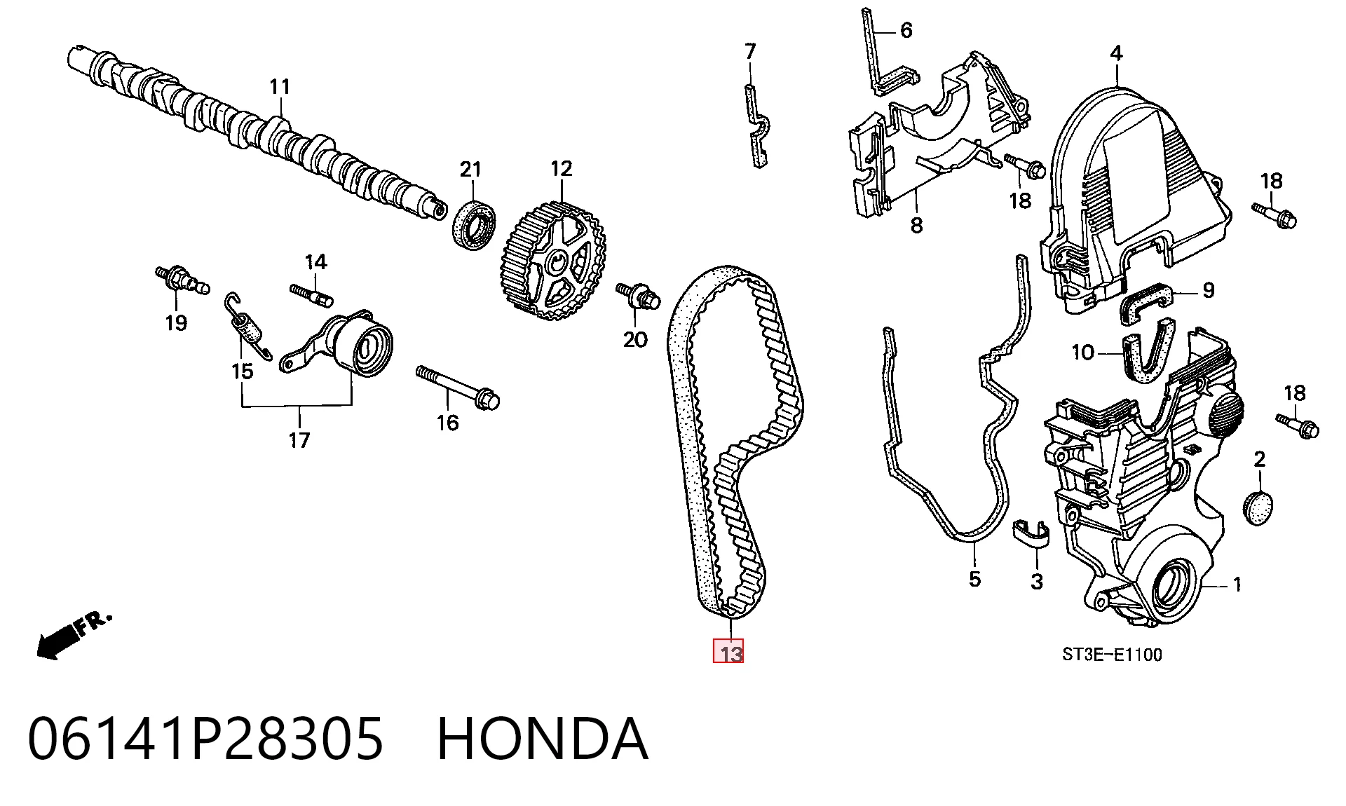 Ремень ГРМ Honda HR-V 