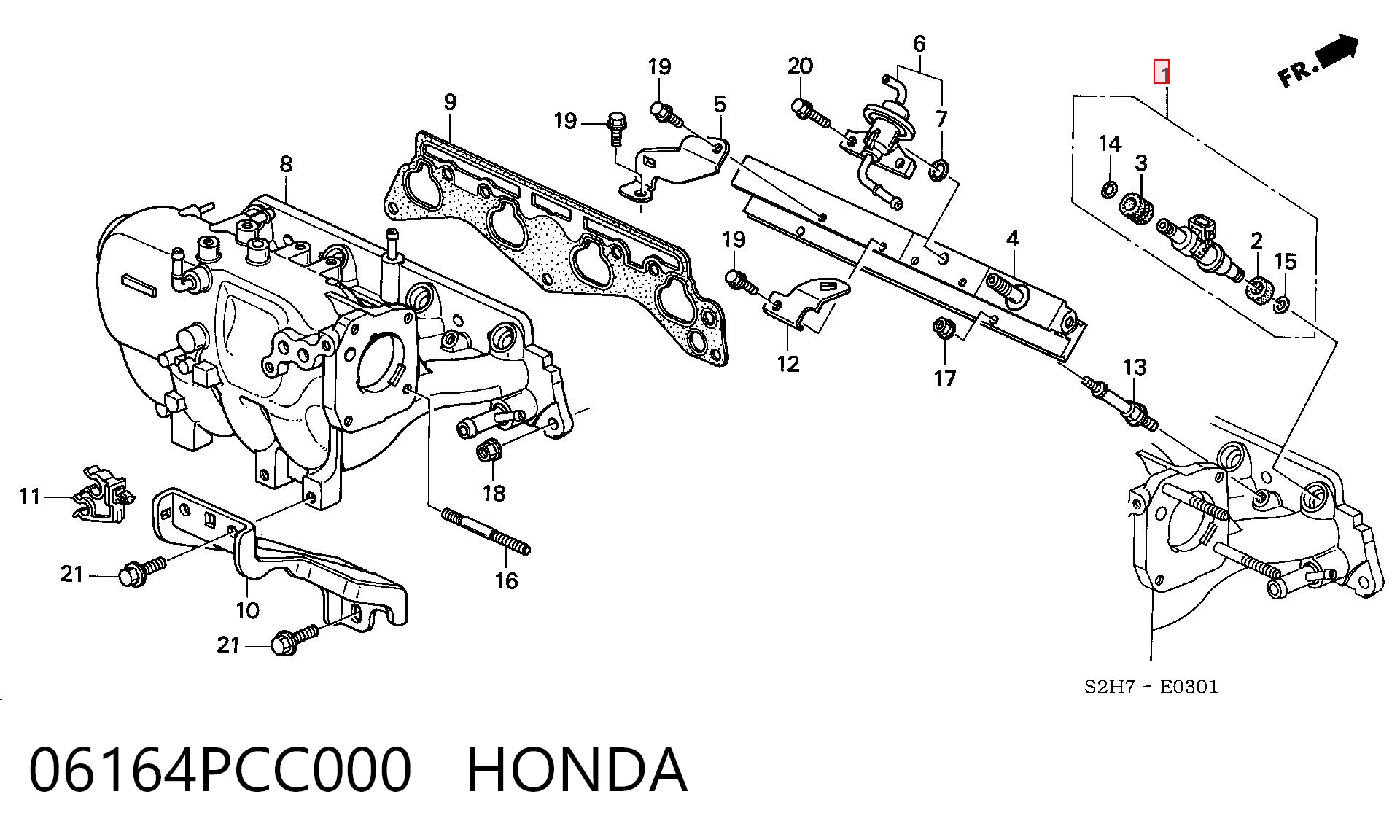 06164PCC000 Honda Топливные форсунки