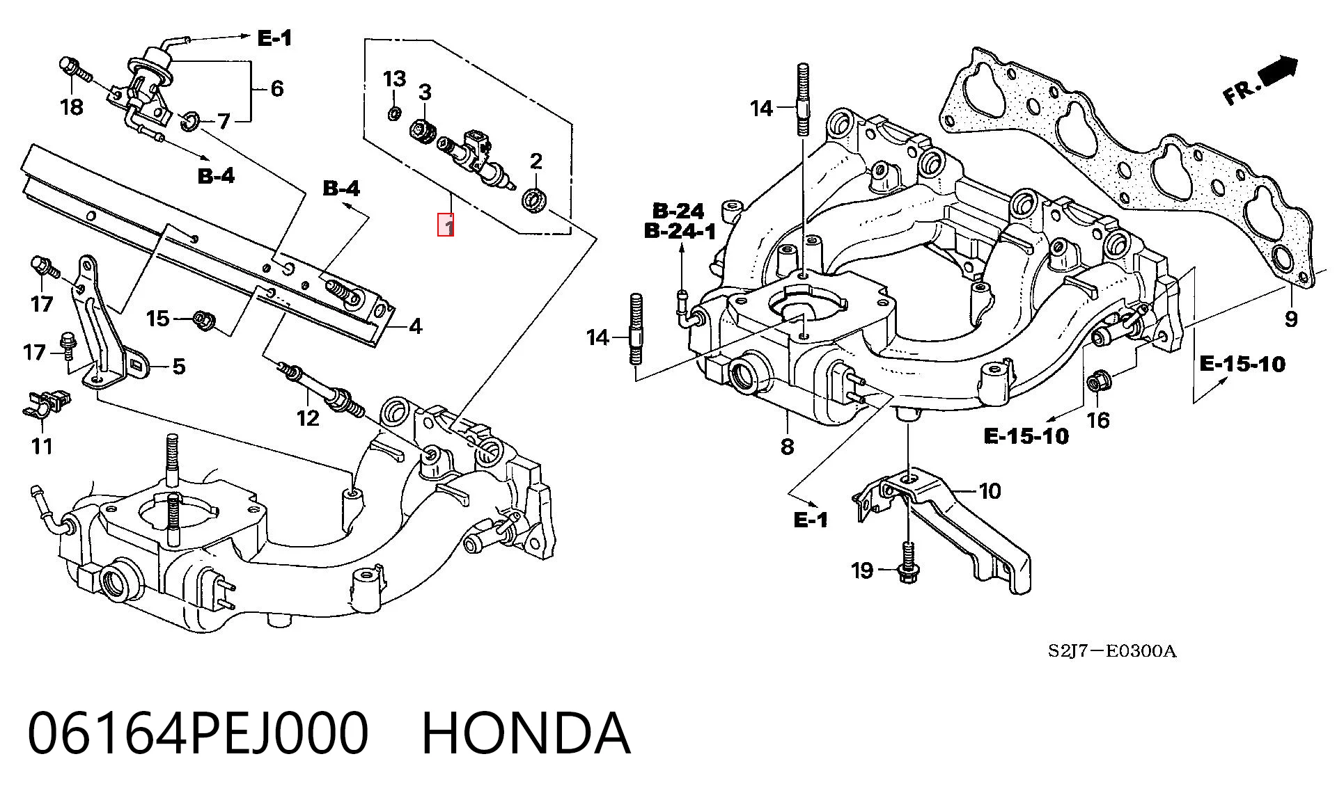 06164PEJ000 Honda Топливные форсунки
