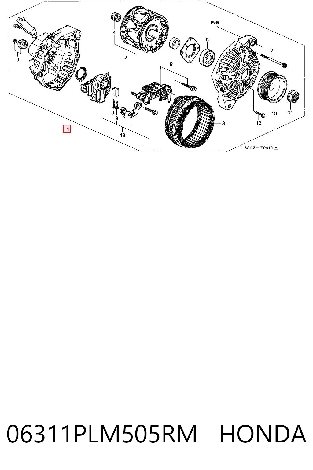 06311PLM505RM Honda Генератор автомобильный