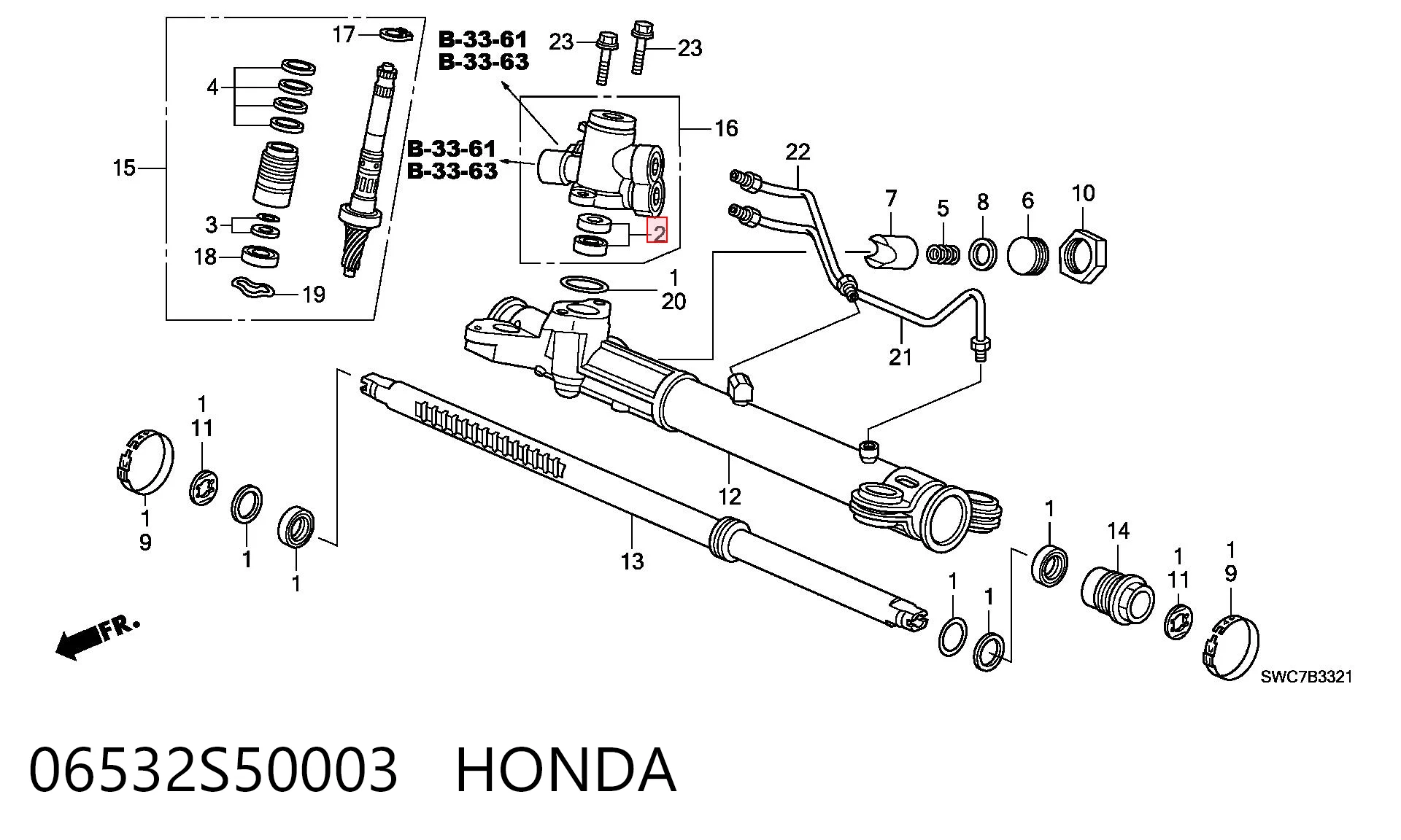РМК рулеовго механизма Honda CR-V I внедорожник (RD) (1995 - 2002) цена, от 11.84 USD