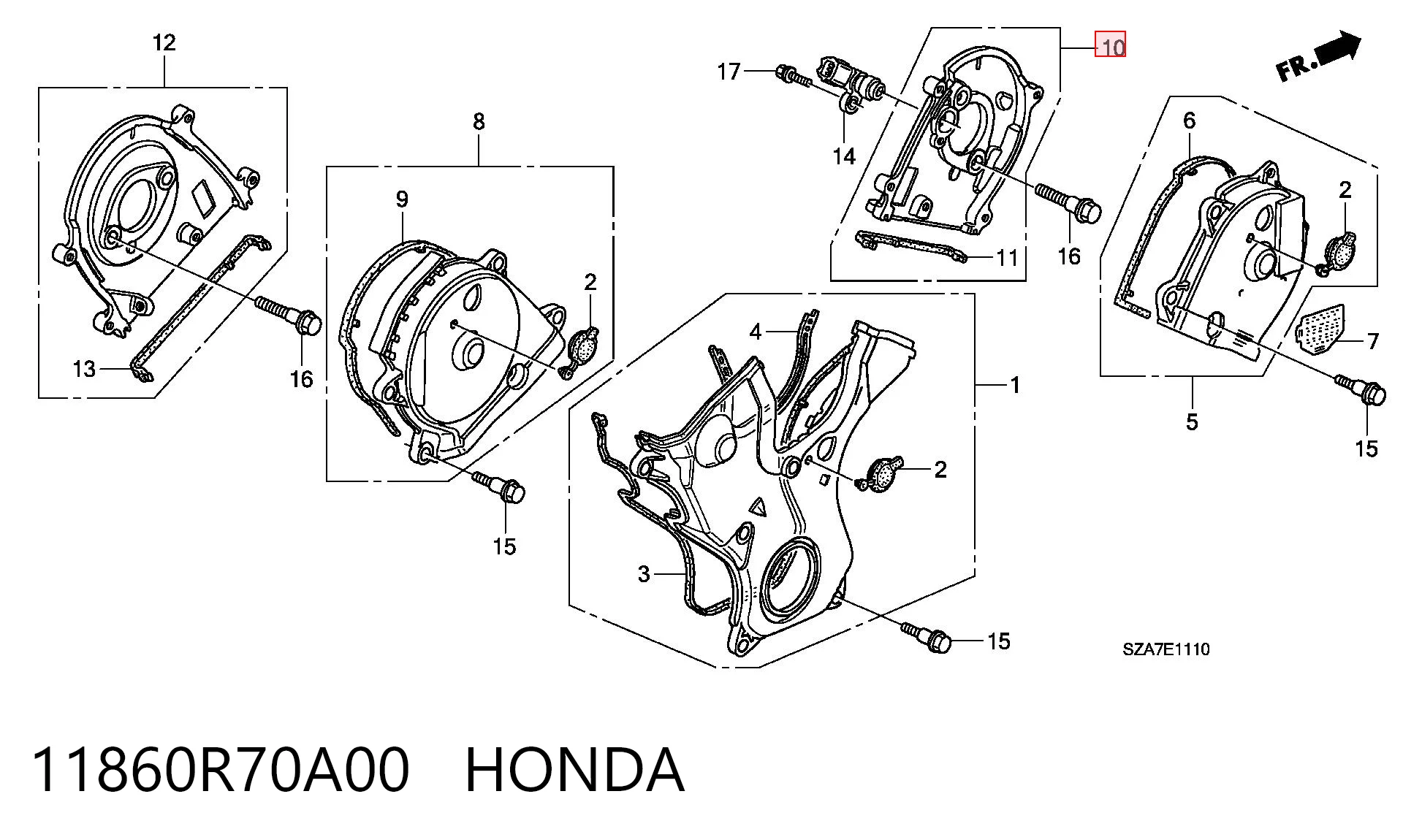11860R70A00 Honda 