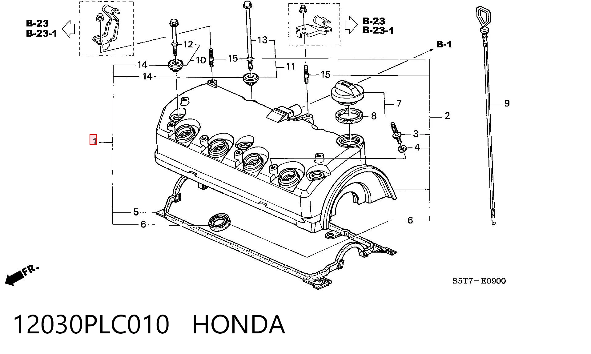 12030PLC010 Honda Прокладка крышки клапана
