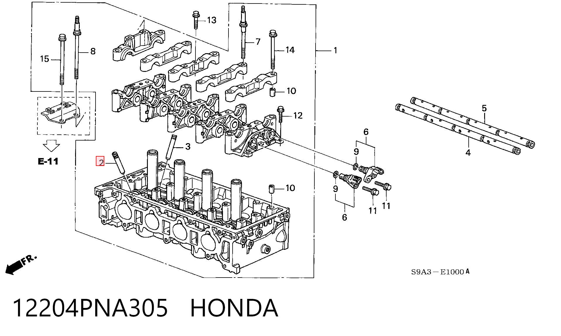 12204PNA305 Honda Направляющая втулка клапана впускного