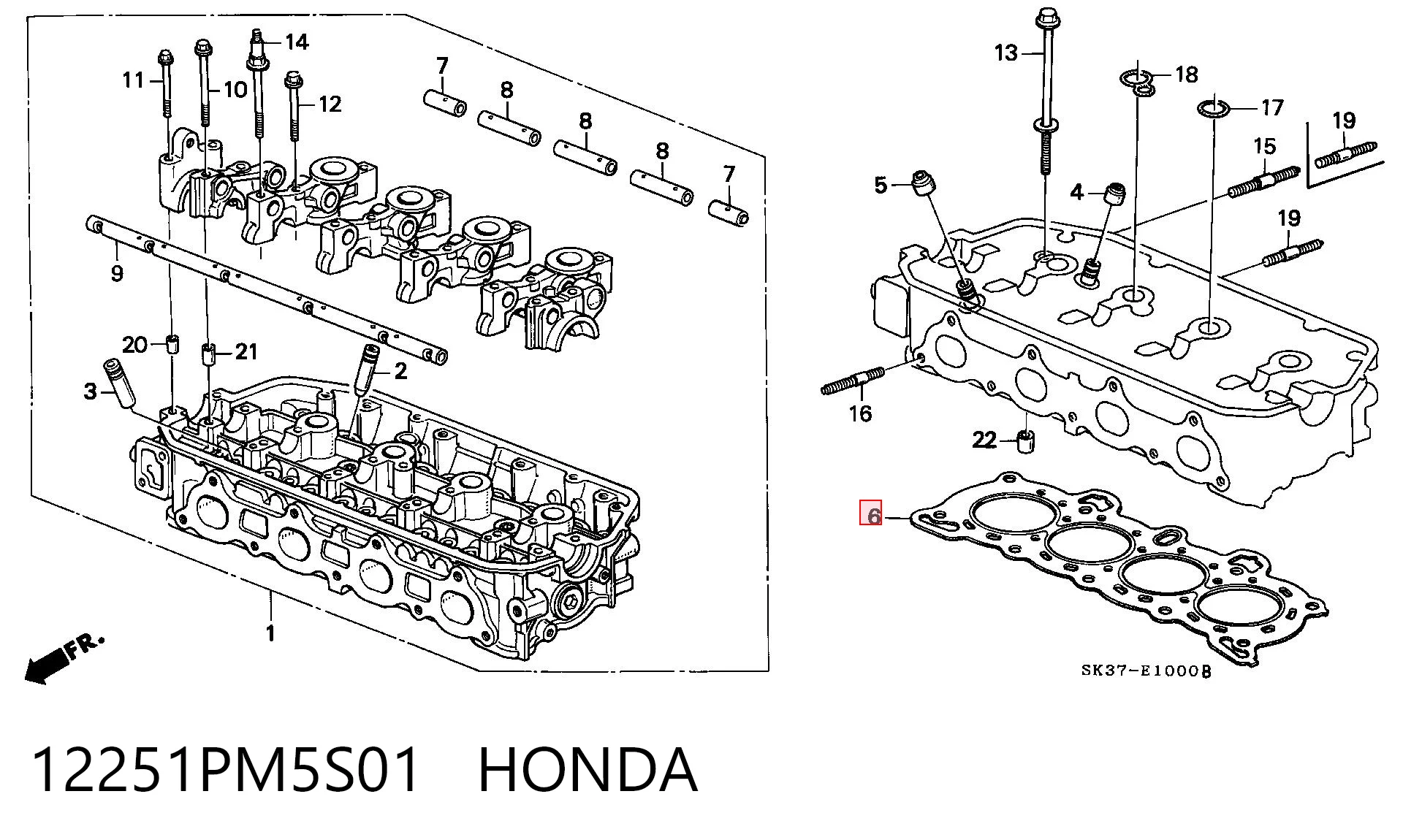 Прокладка ГБЦ Honda Civic IV седан (ED, EF) (1987 - 1993) цена, от 15.30 USD