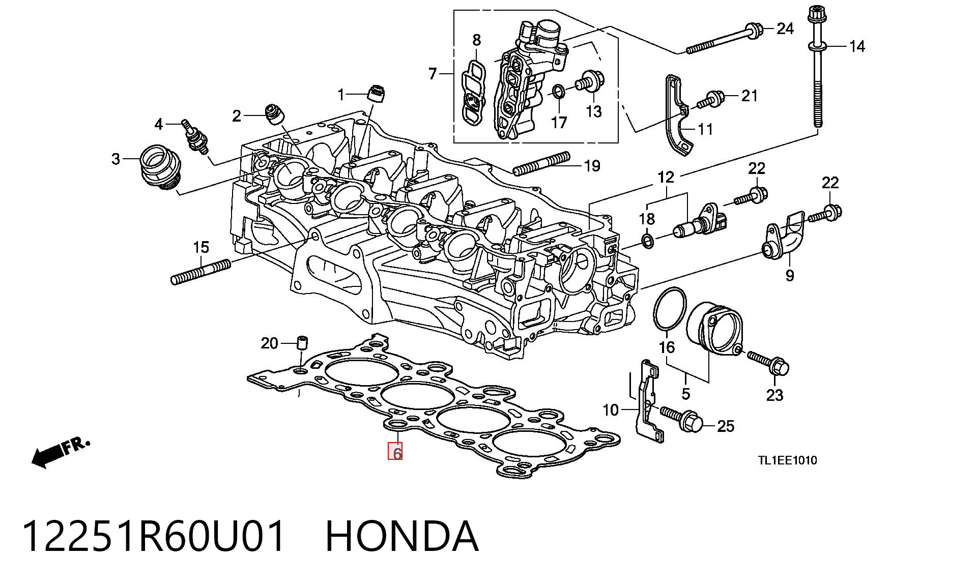 Купить 12251RNA004 NIPPON MOTORS Прокладка ГБЦ