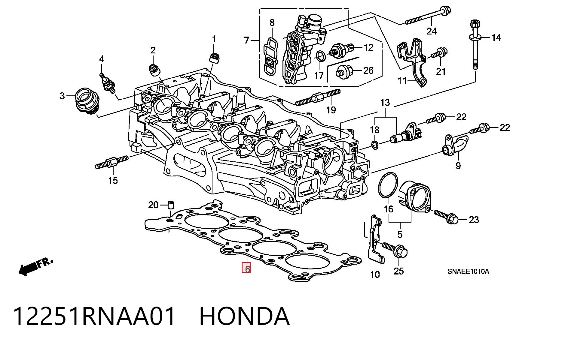 Прокладка головки блока цилиндров NIPPON MOTORS 12251RNA004