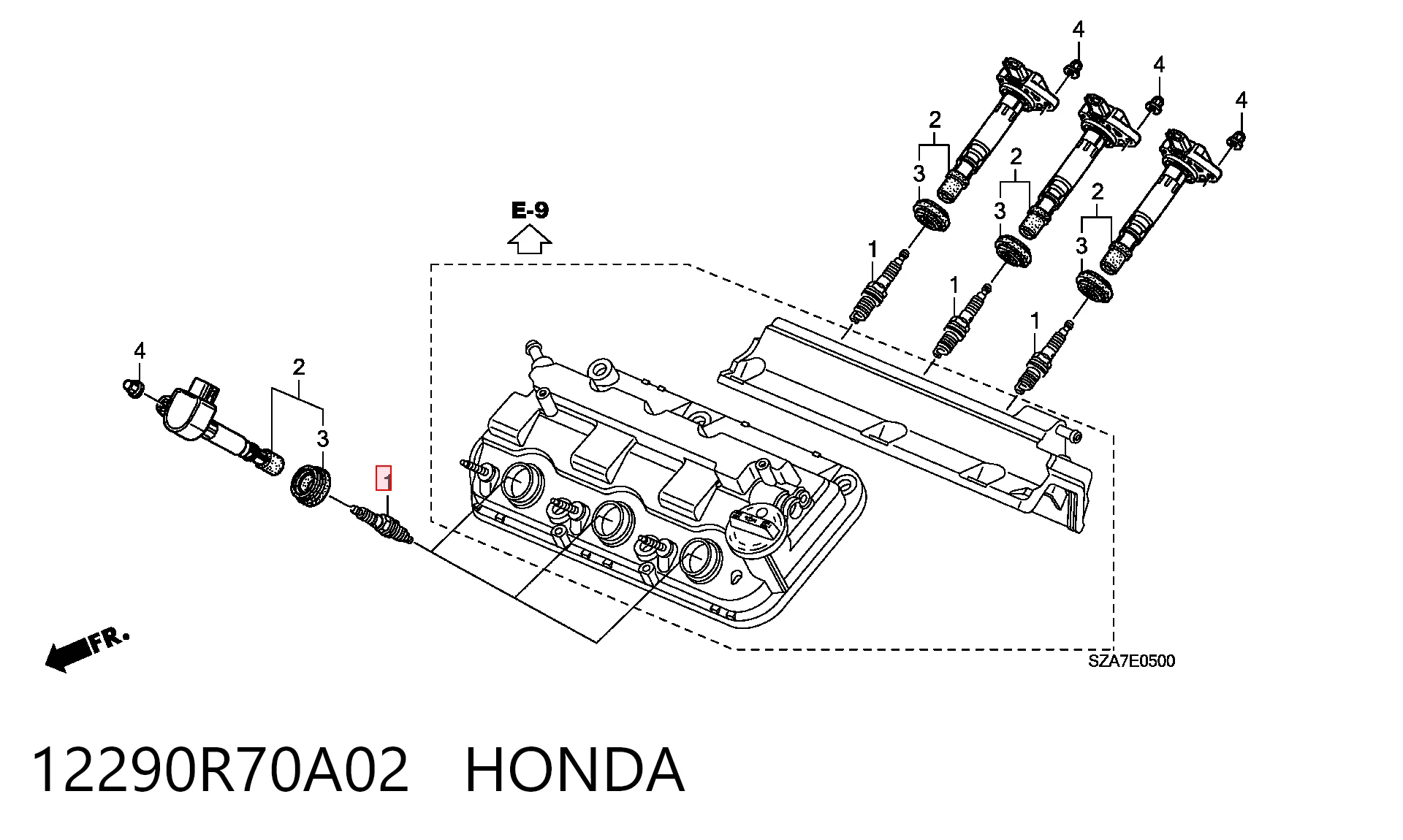 Свеча зажигания HONDA 12290R70A02