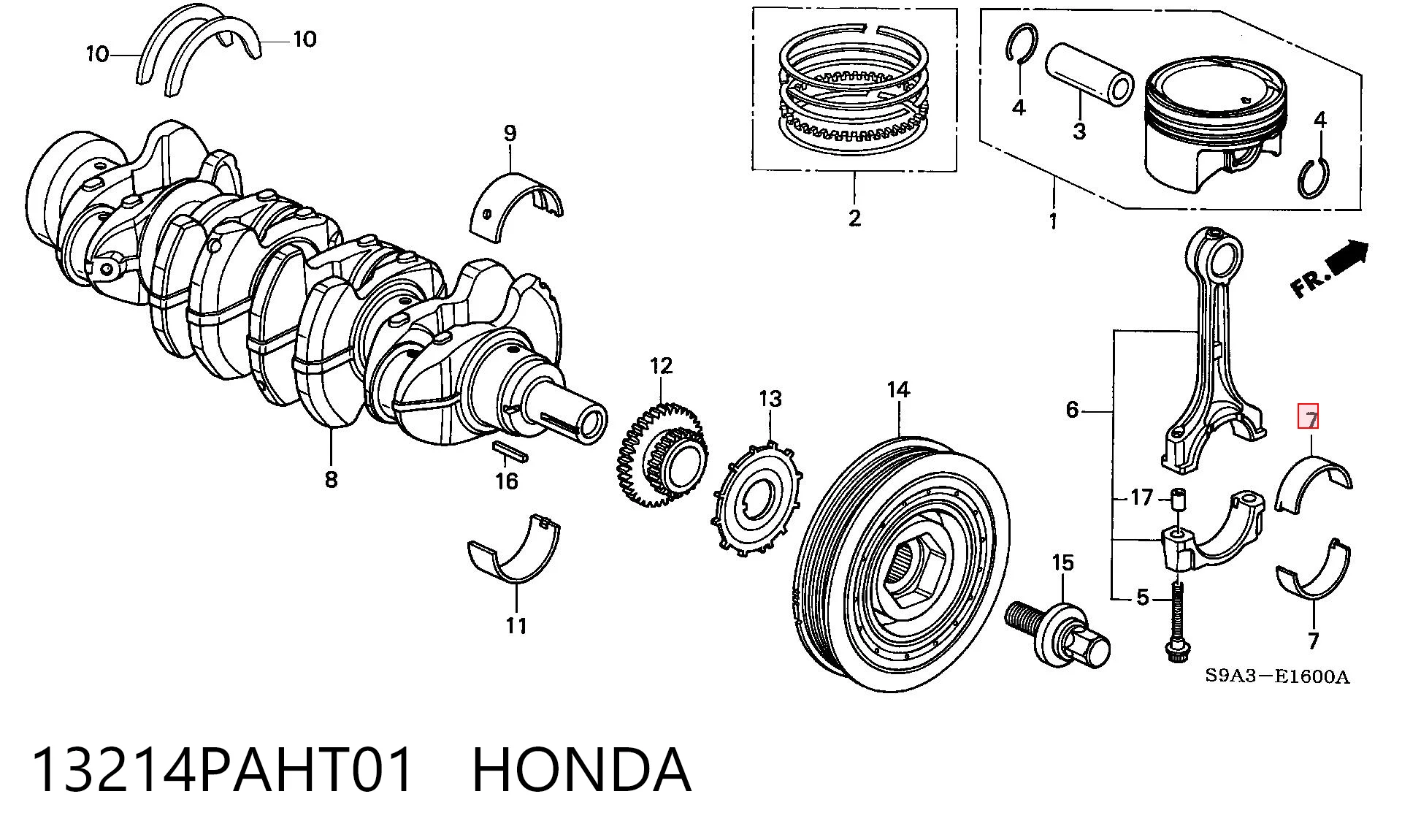 13214PAHT01 Honda 