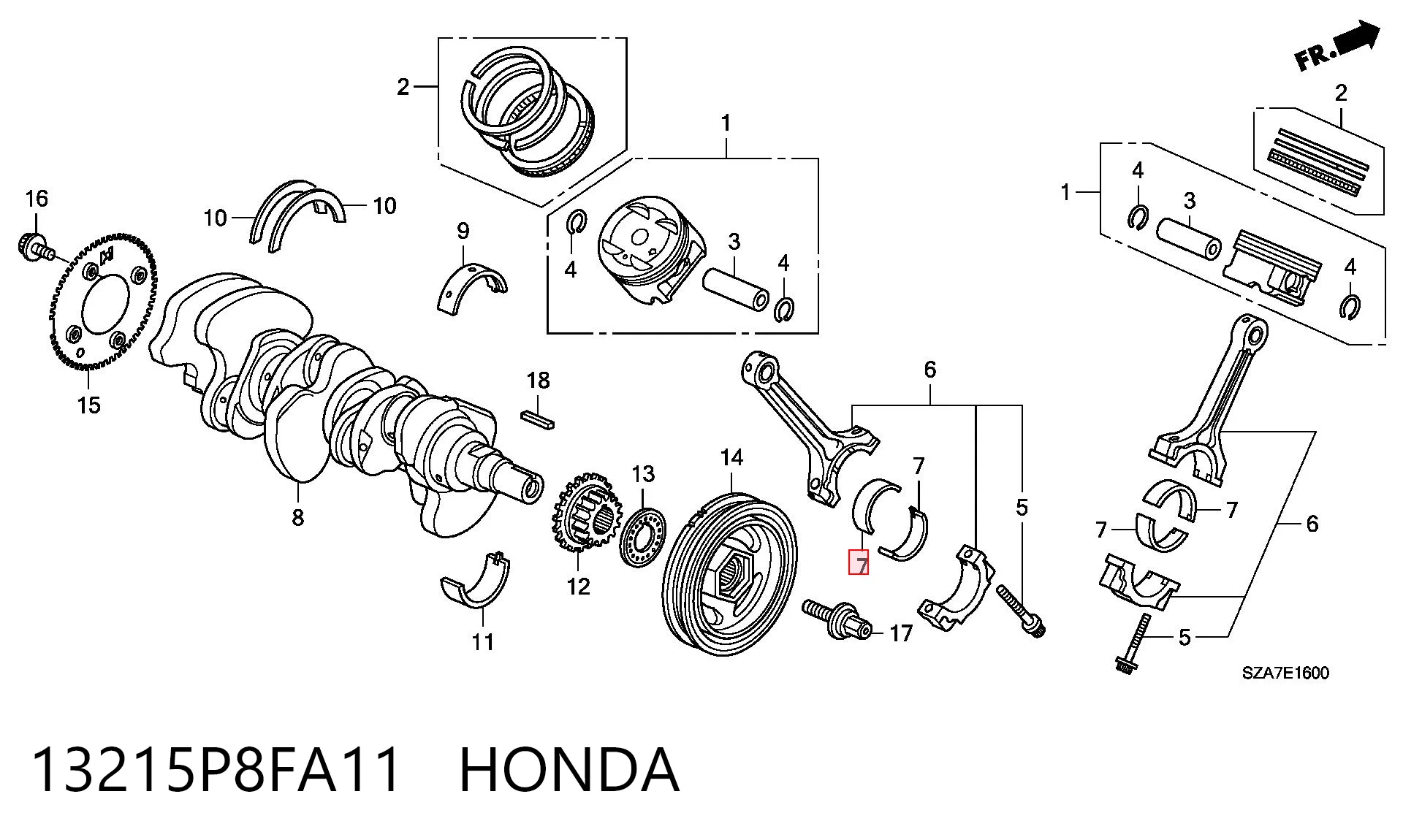 13215P8FA11 Honda 
