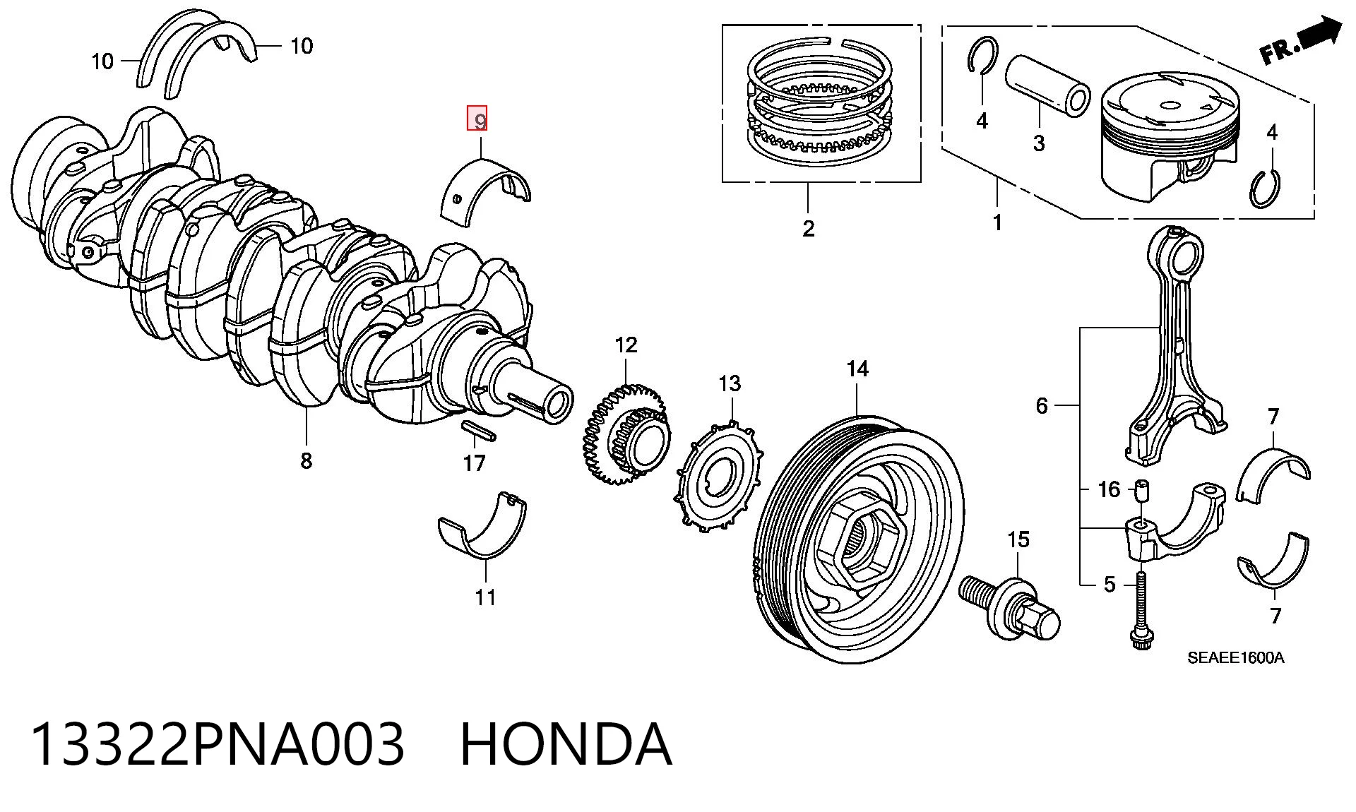 13322PNA003 Honda 