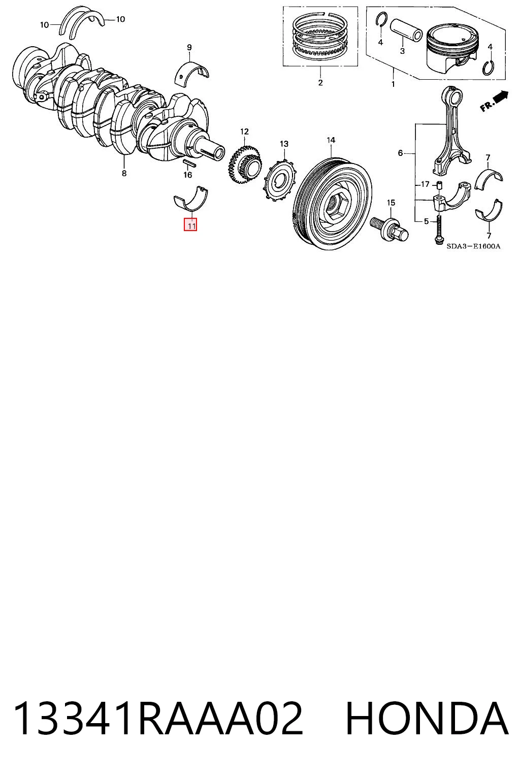 13341RAAA02 Honda 