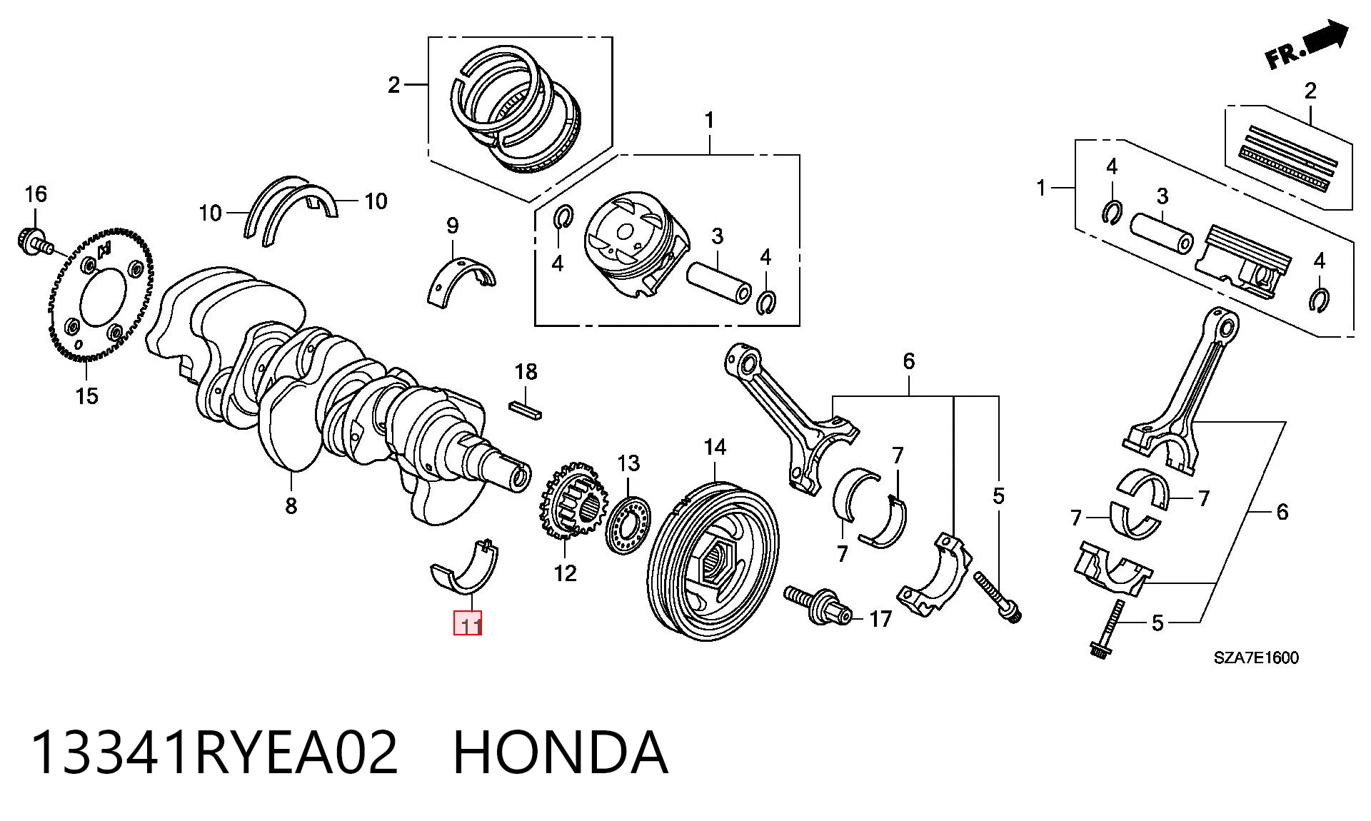 13341RYEA02 Honda 