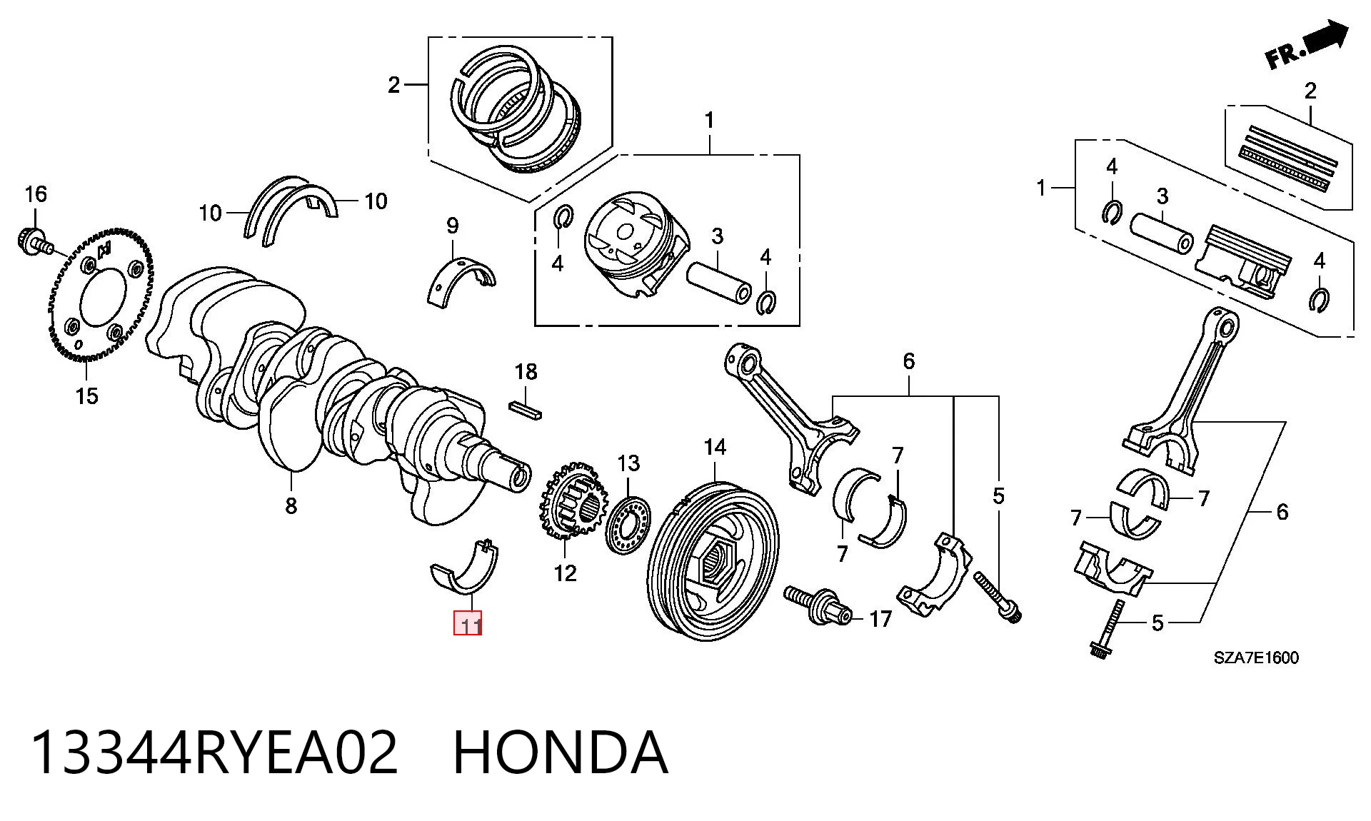 13344RYEA02 Honda 