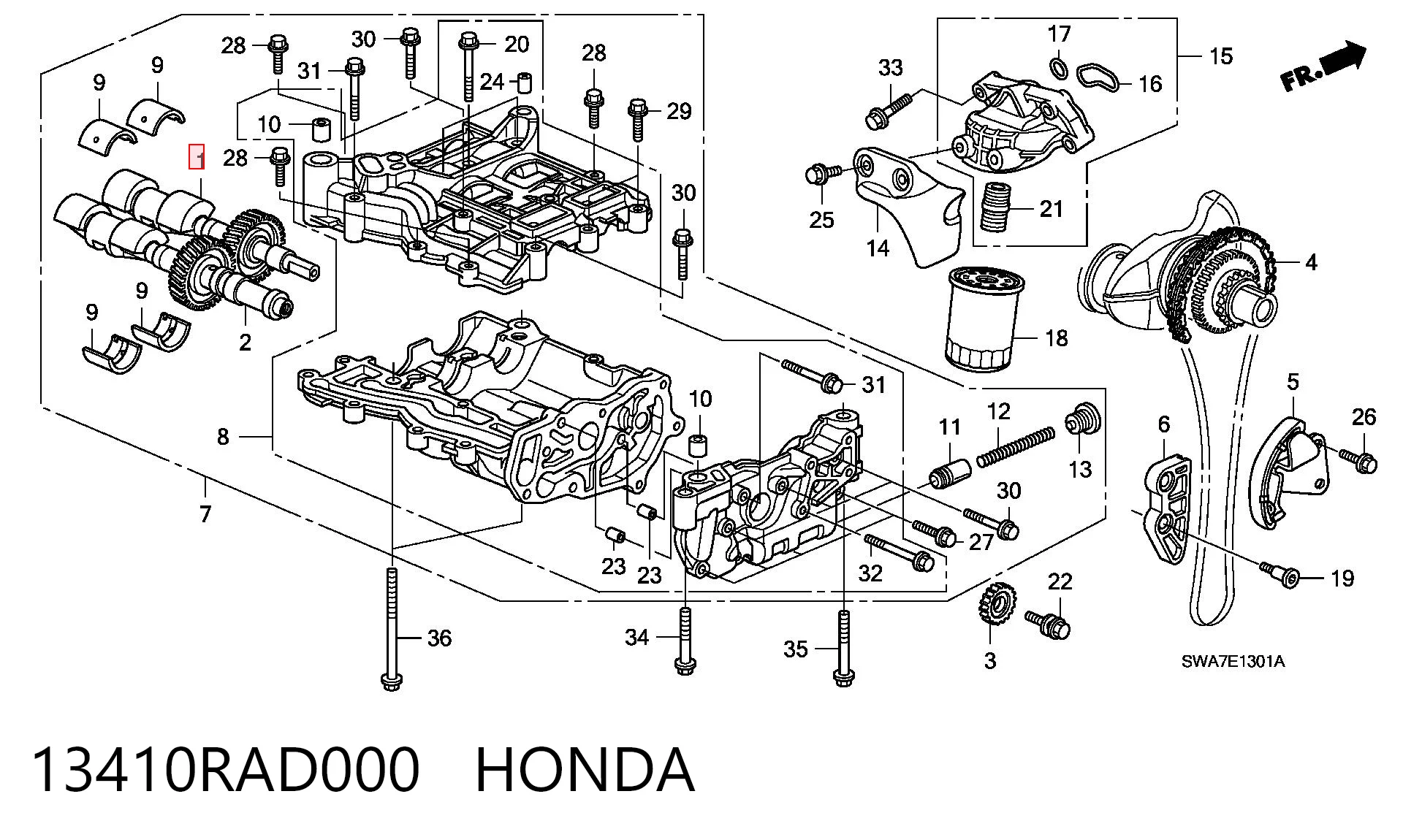 13410RAD000 Honda 