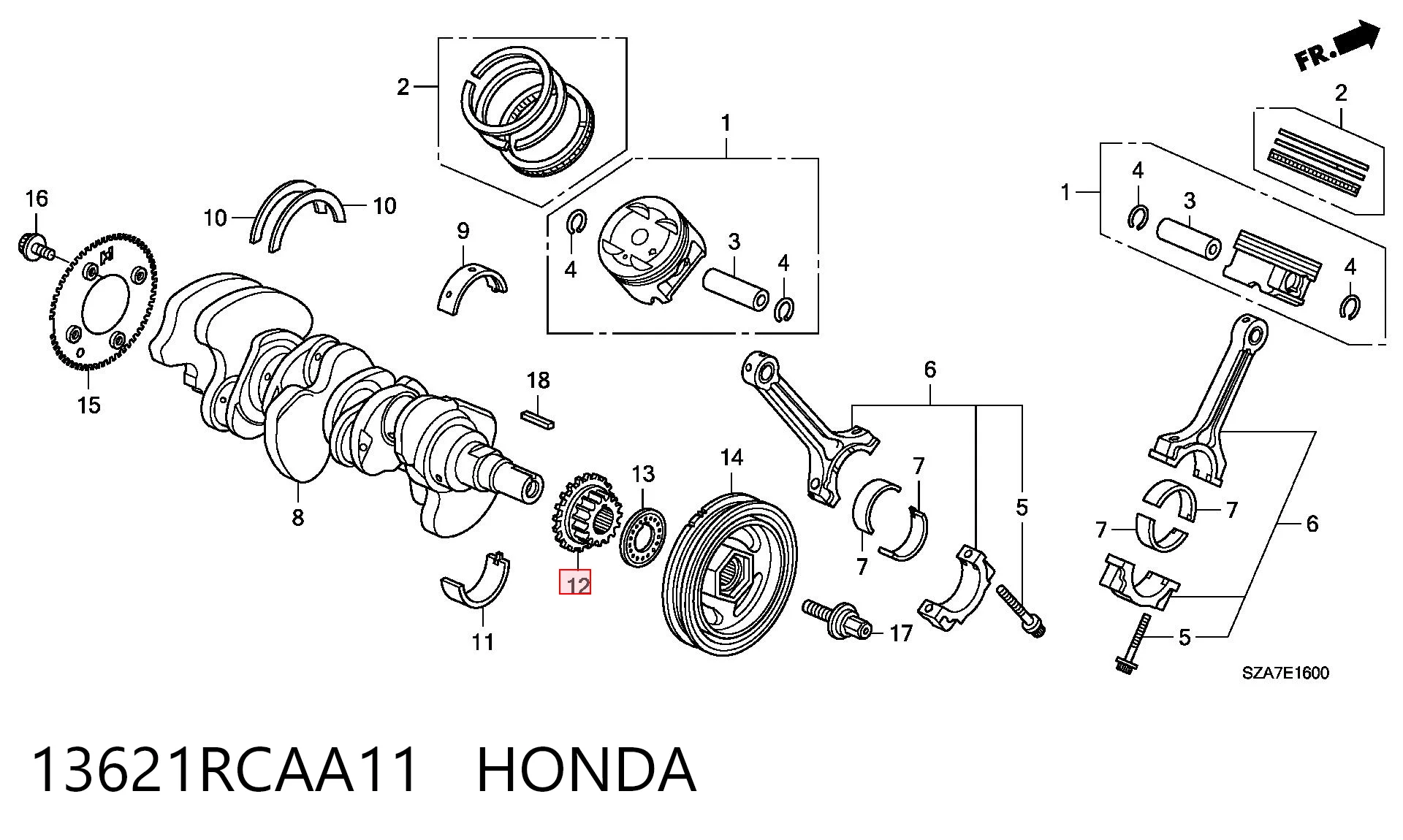 13621RCAA11 Honda 