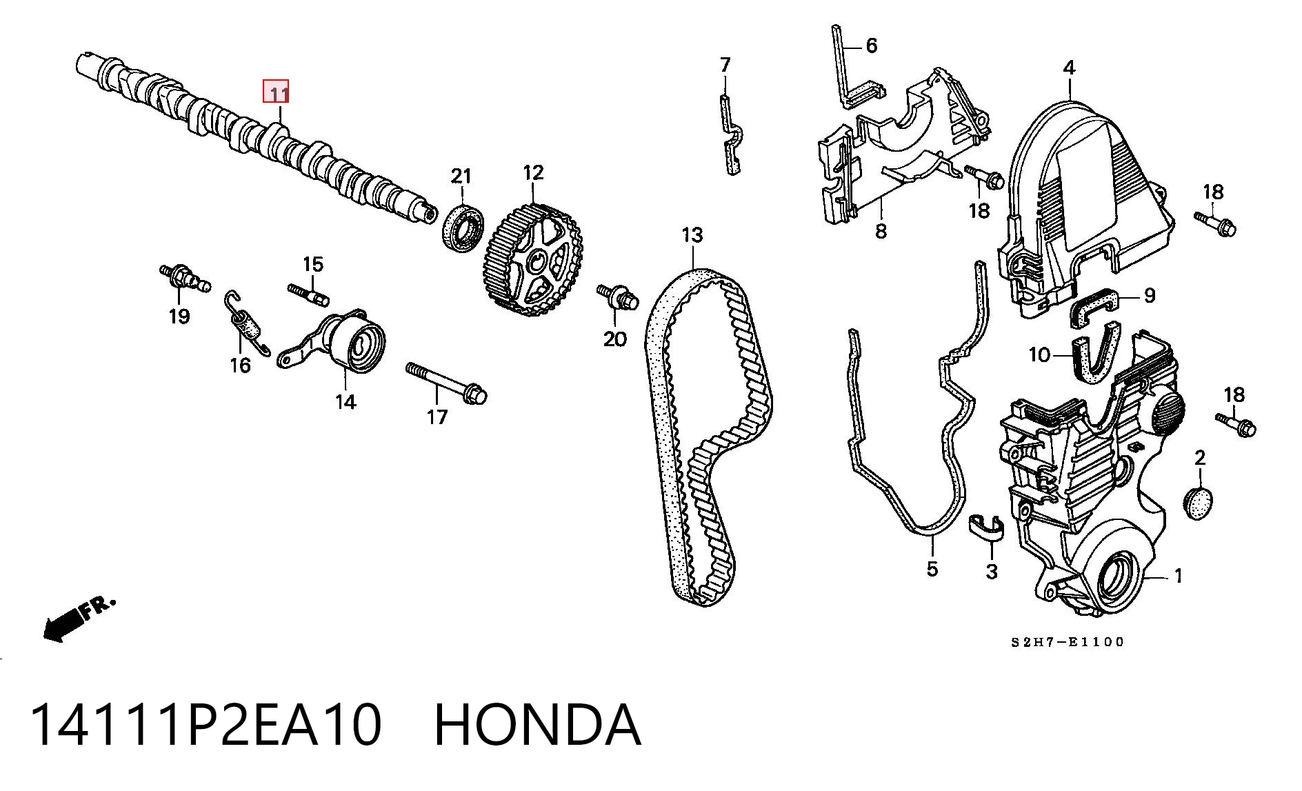 Распредвал двигателя на Honda HR-V  GH