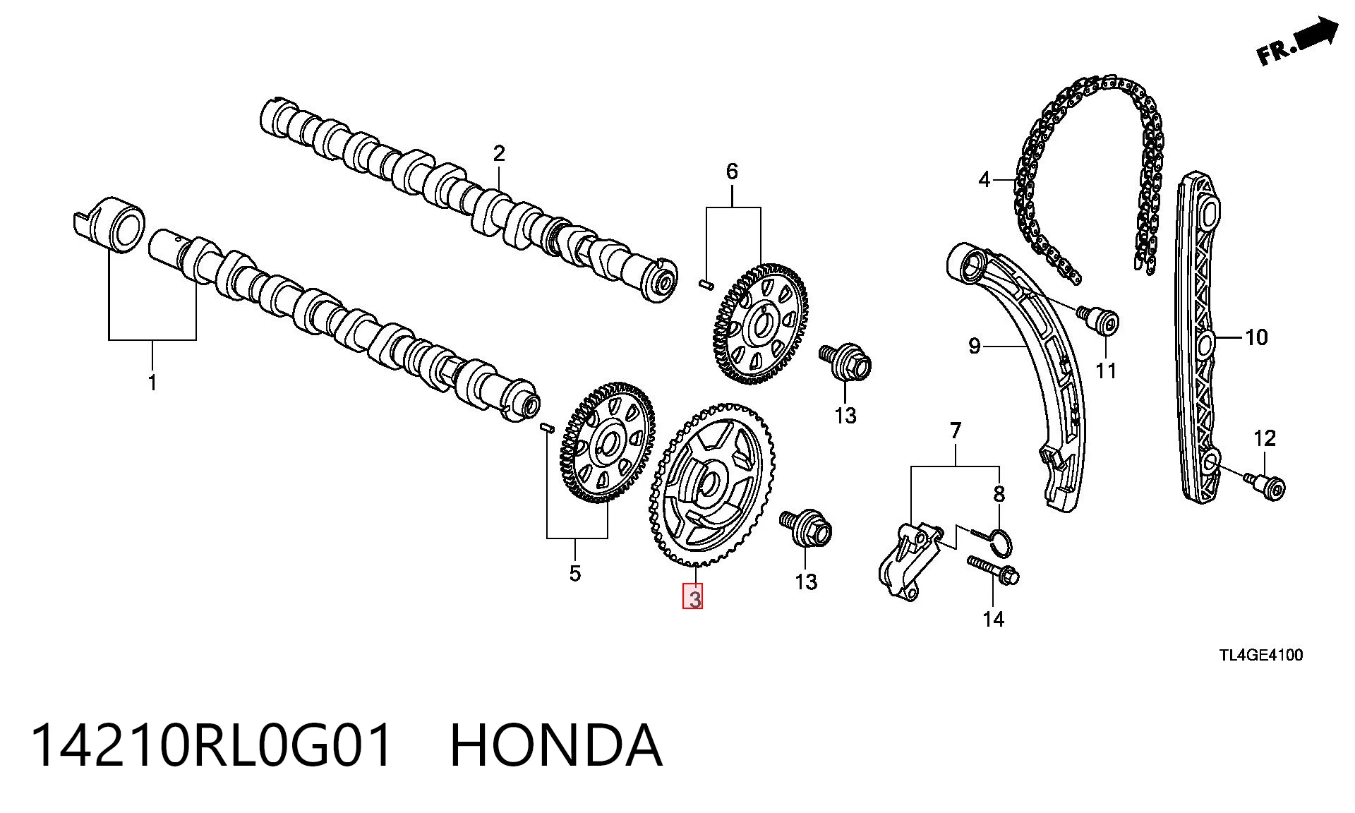 14210RL0G01 Honda Регулятор фаз газораспределения