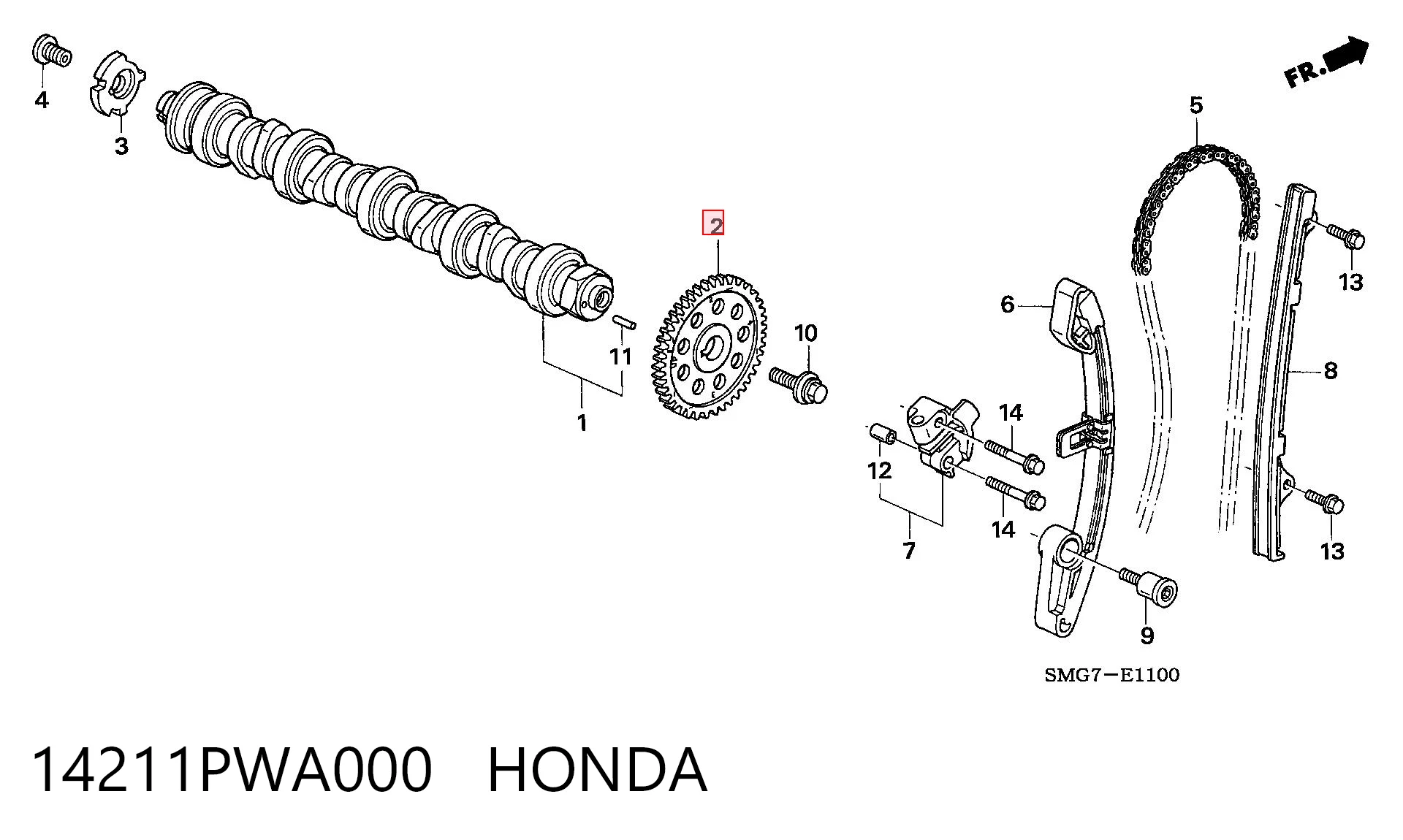 14211PWA000 Honda Регулятор фаз газораспределения