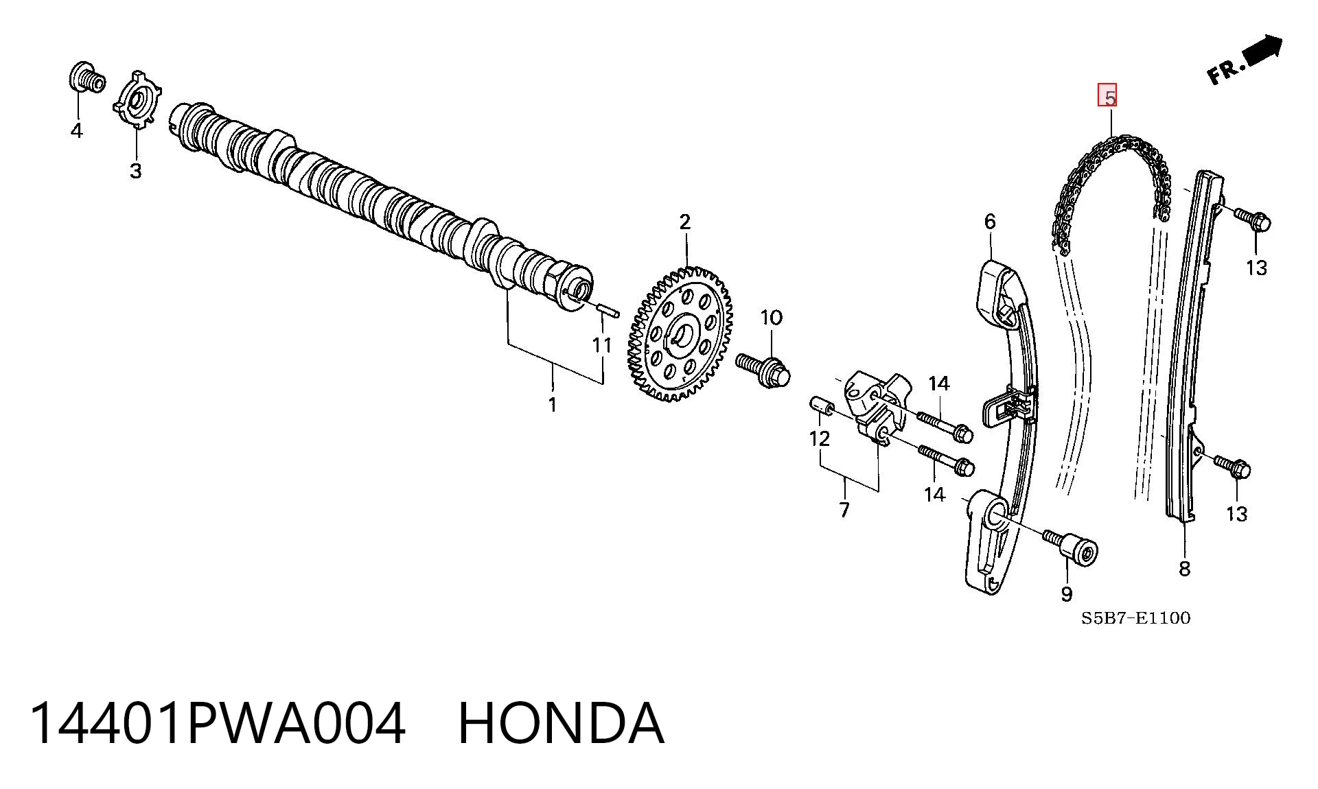 14401PWA004 Honda Цепь