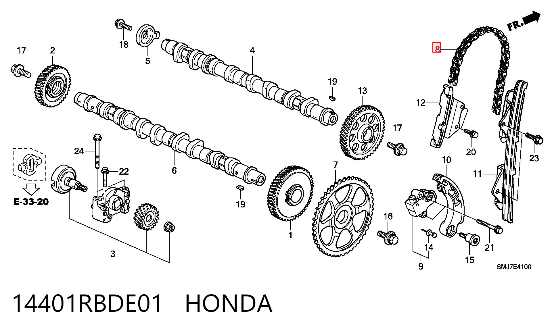 Цепь на Honda FR-V  BE