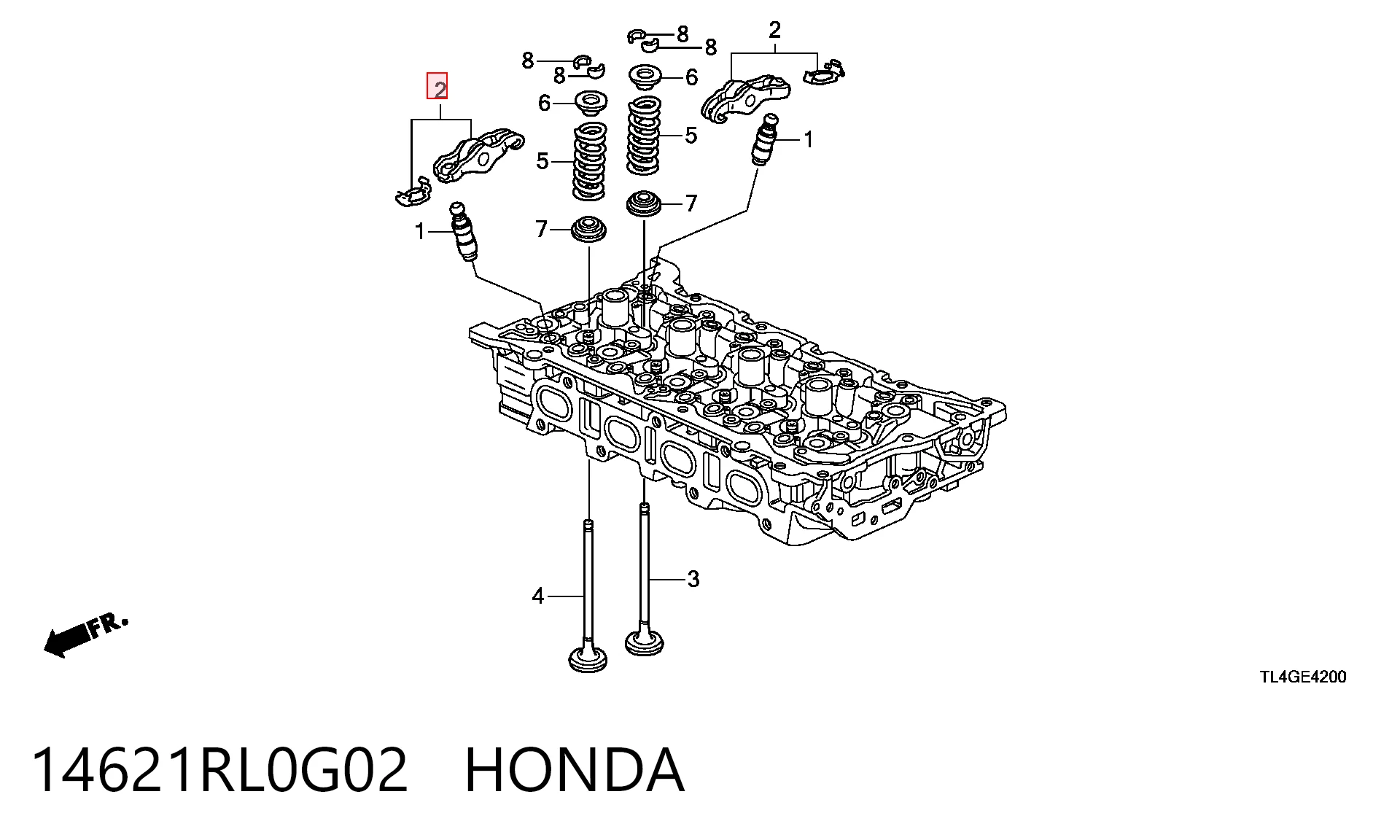  Коромысло клапана на Honda CR-V IV RM