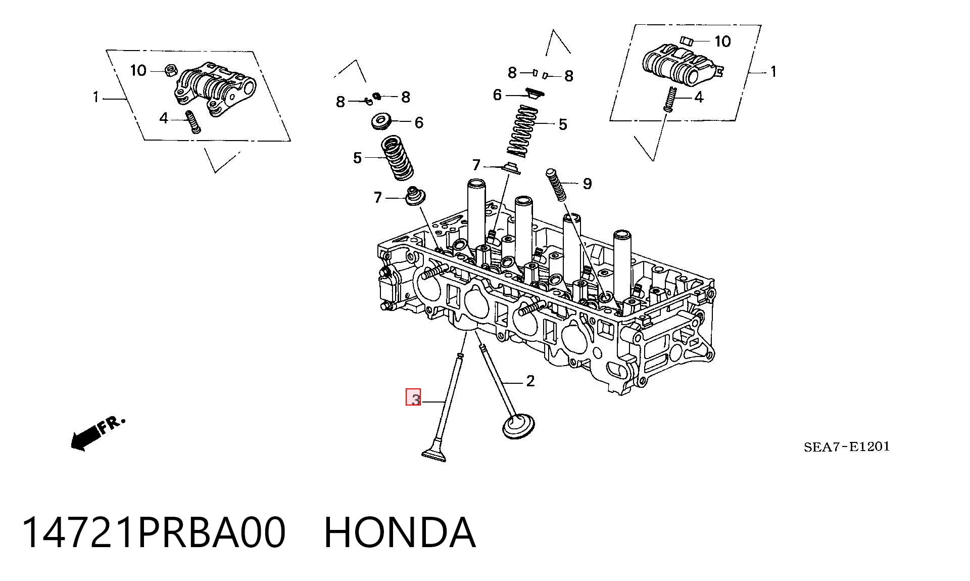 14721PRBA00 Honda Выхлопной клапан
