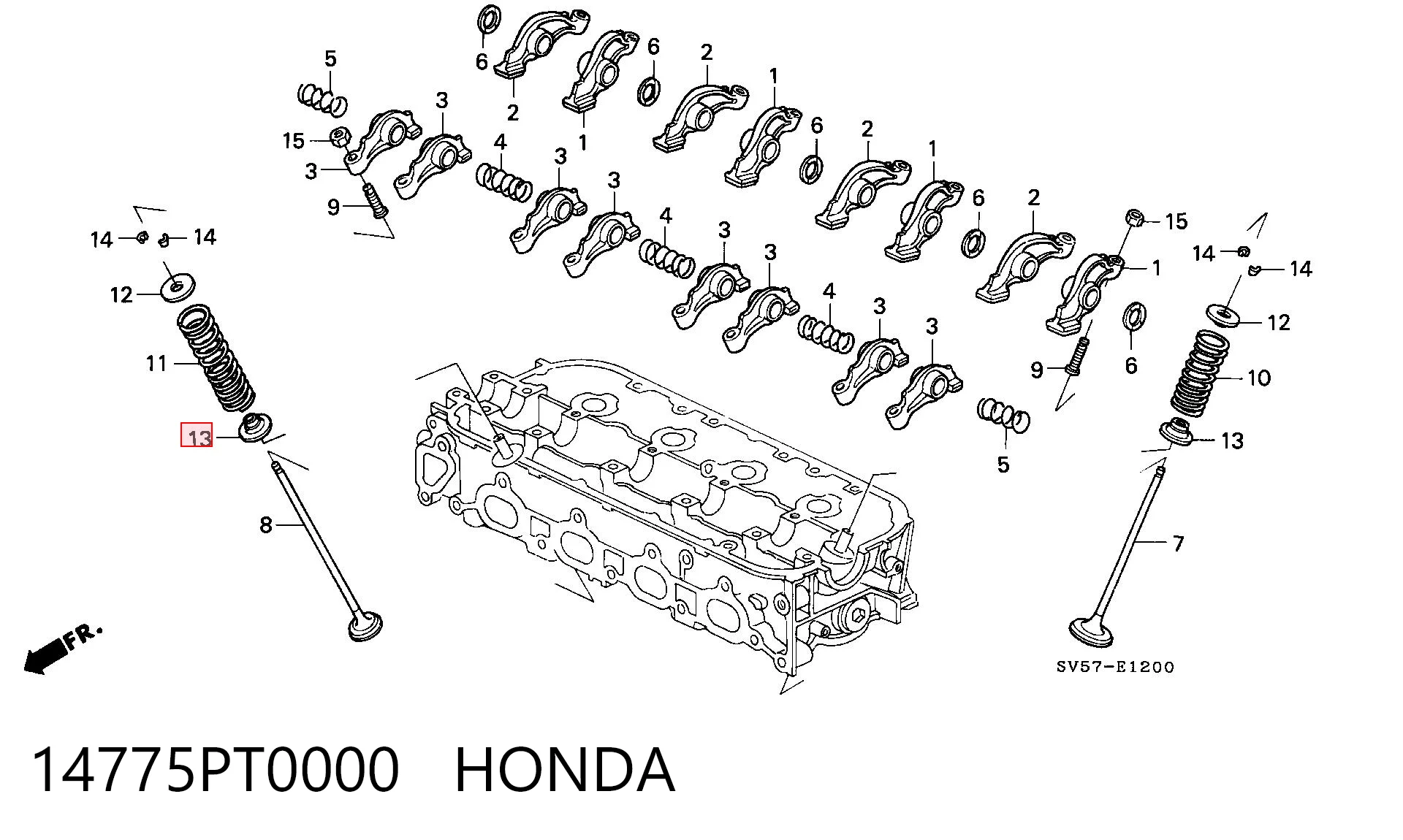 14775PT0000 Honda Тарелка пружины клапана