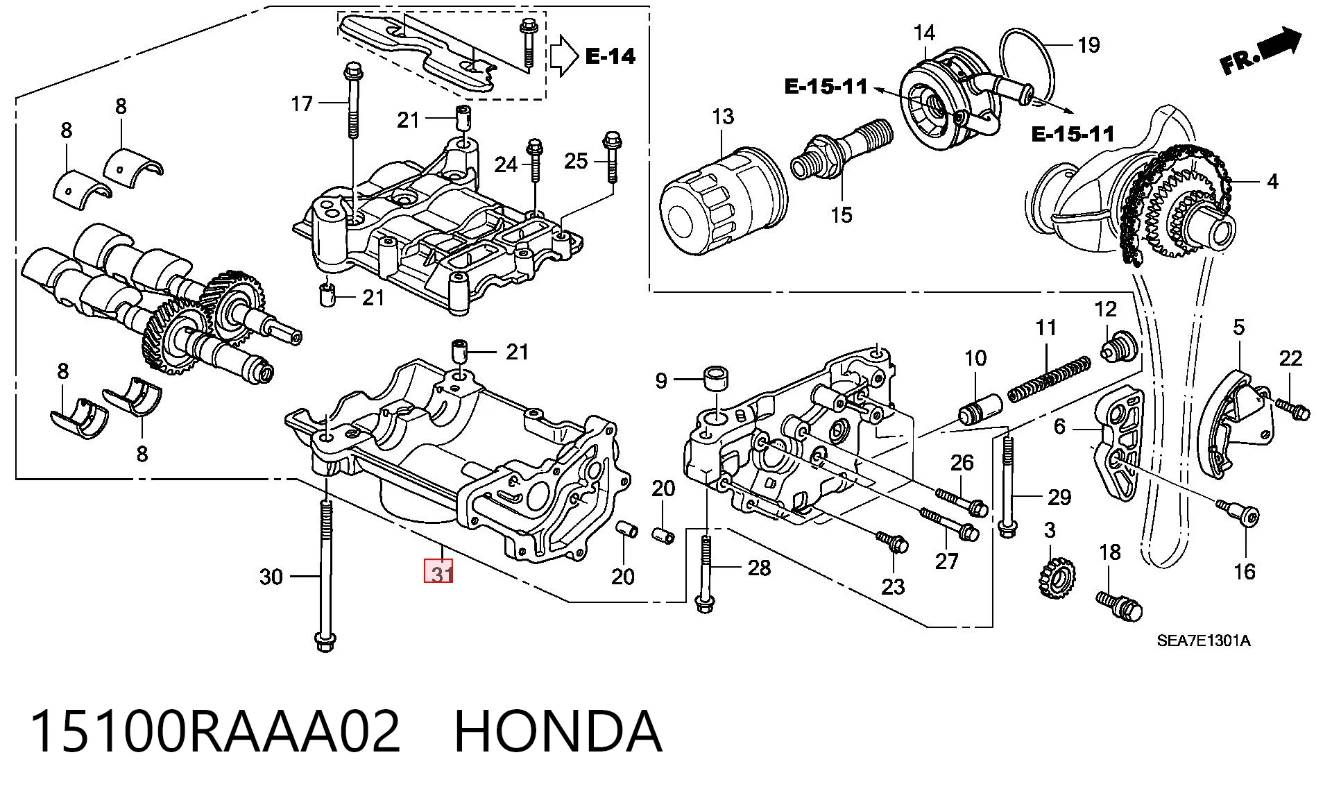 15100RAAA02 Honda 