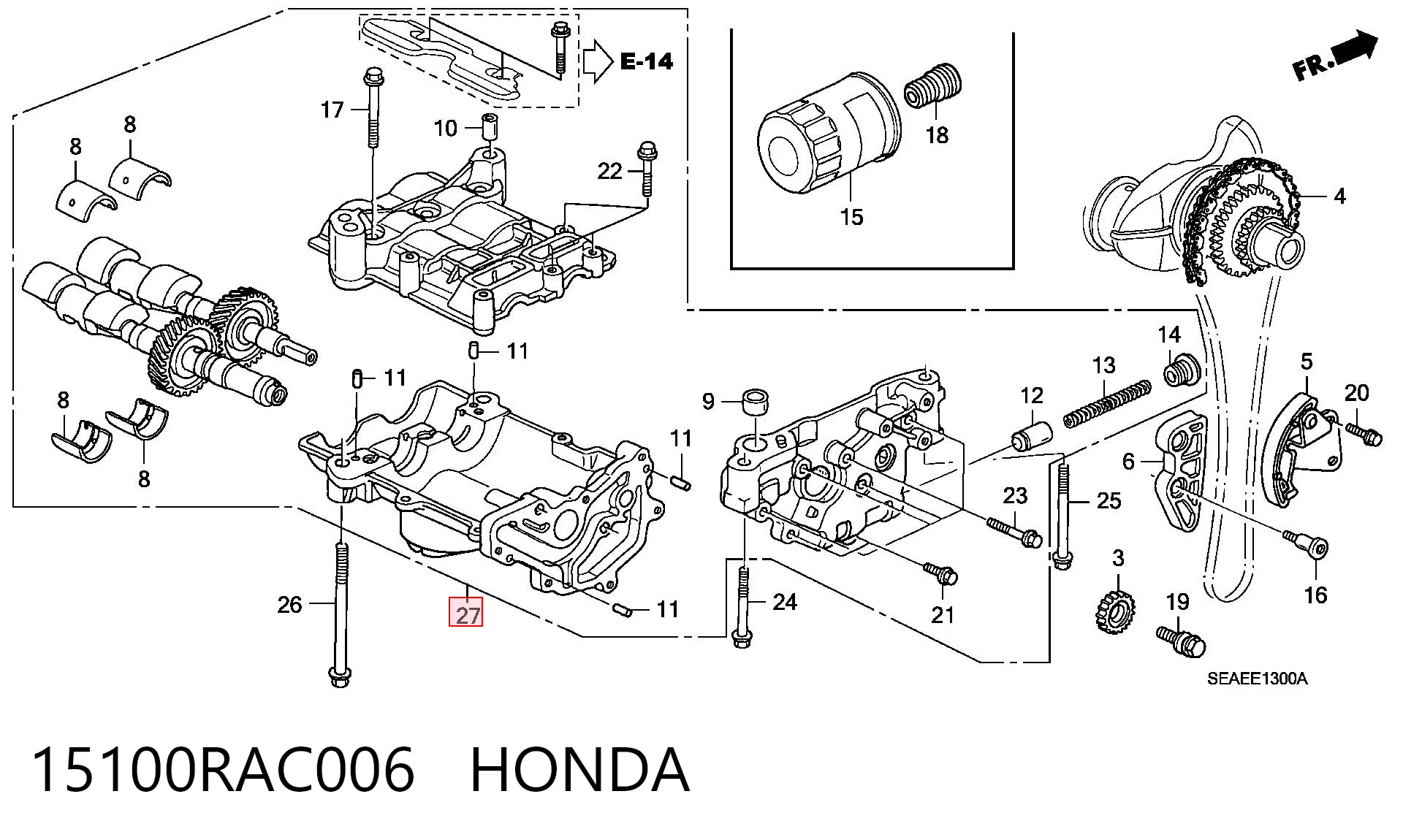 15100RAC006 Honda 
