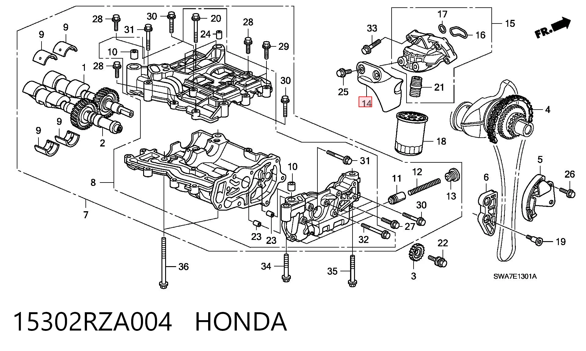 15302RZA004 Honda 