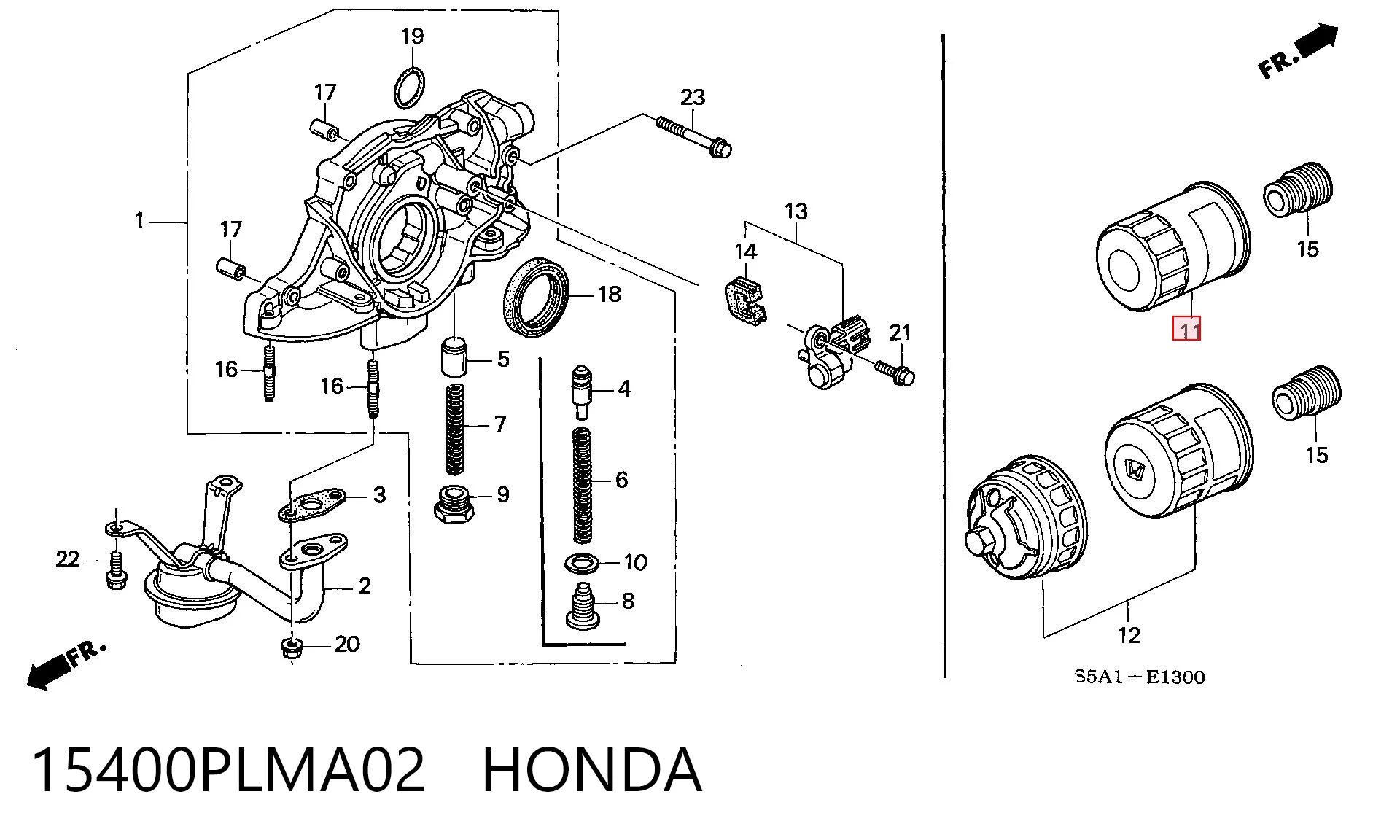 15400PLMA02 Honda Масляный фильтр двигателя