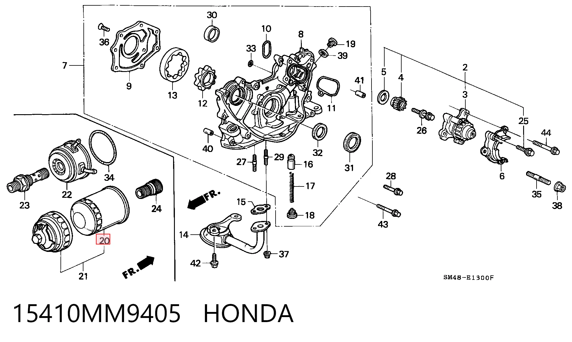 15410MM9405 Honda Масляный фильтр двигателя
