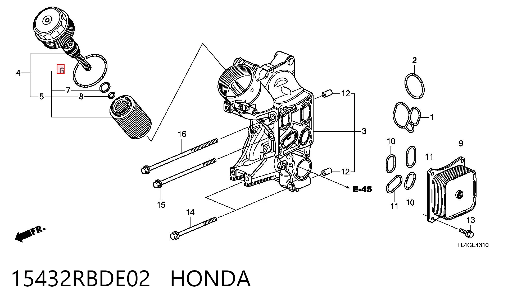 15432RBDE02 Honda 